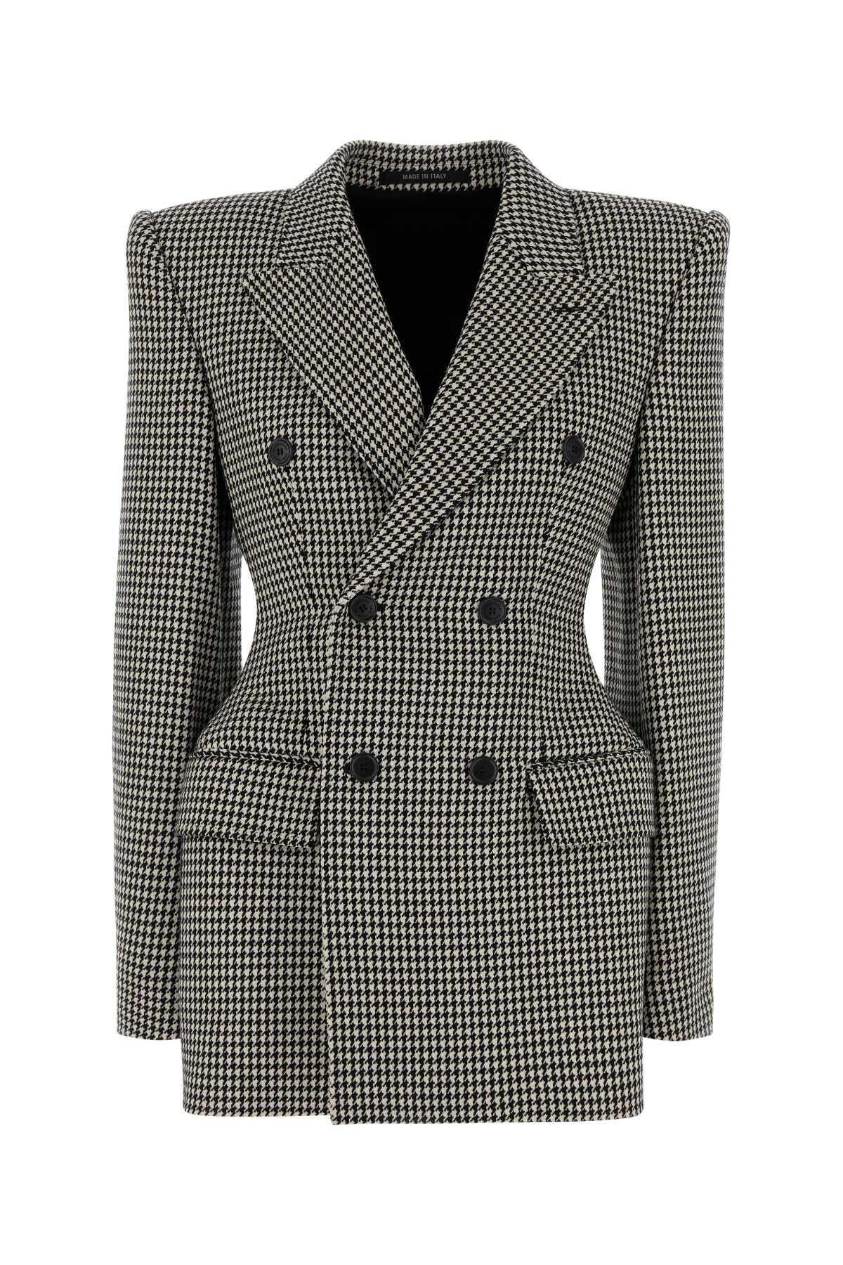 balenciaga embroidered wool blazer