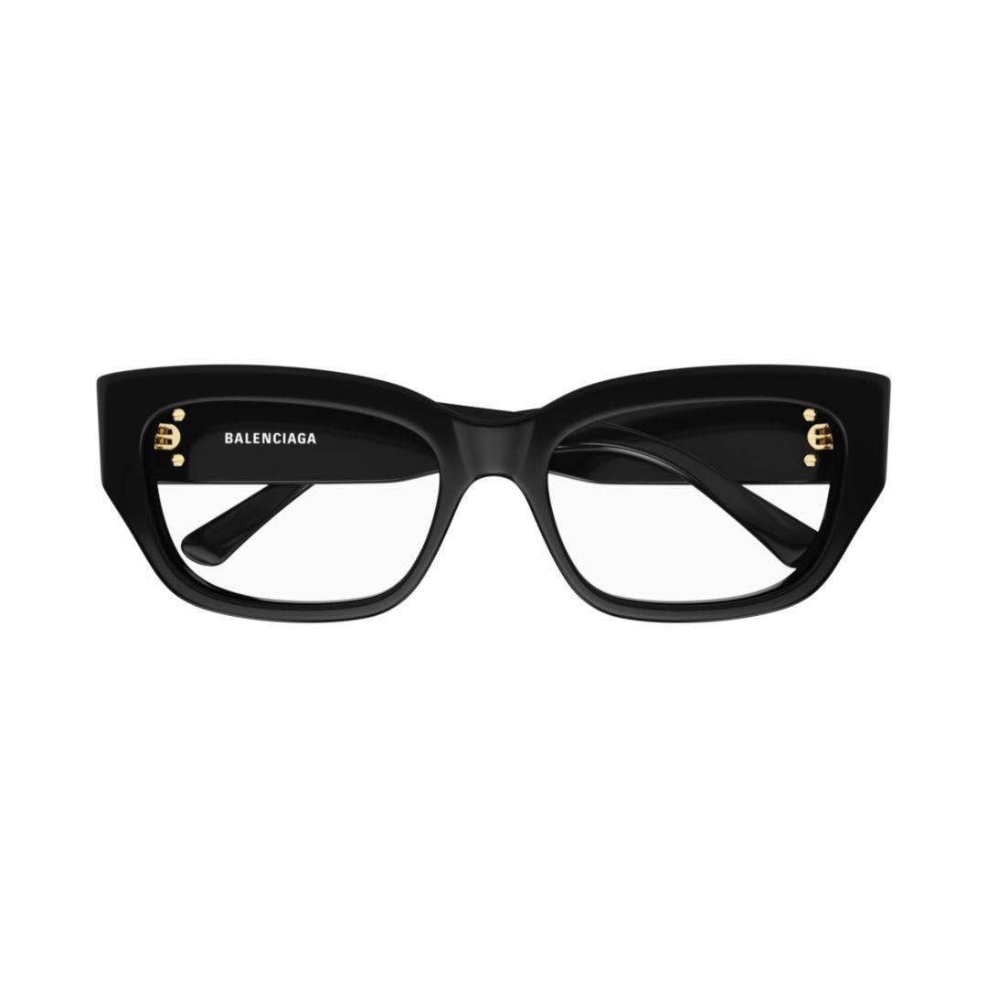 balenciaga eyewear bb0363o-001black-black-transparent