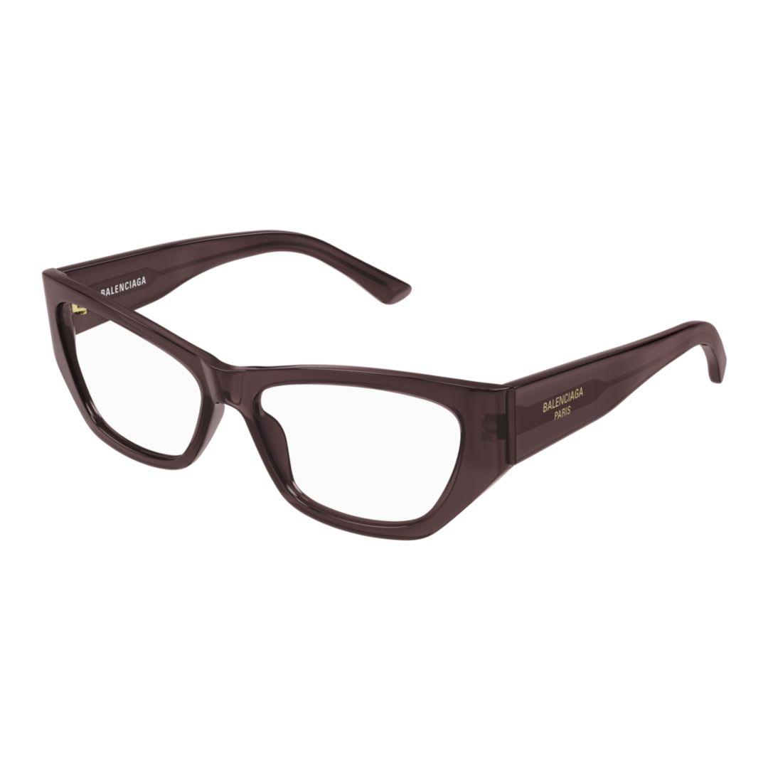 balenciaga eyewear bb0372o-004violet-violet-transparent