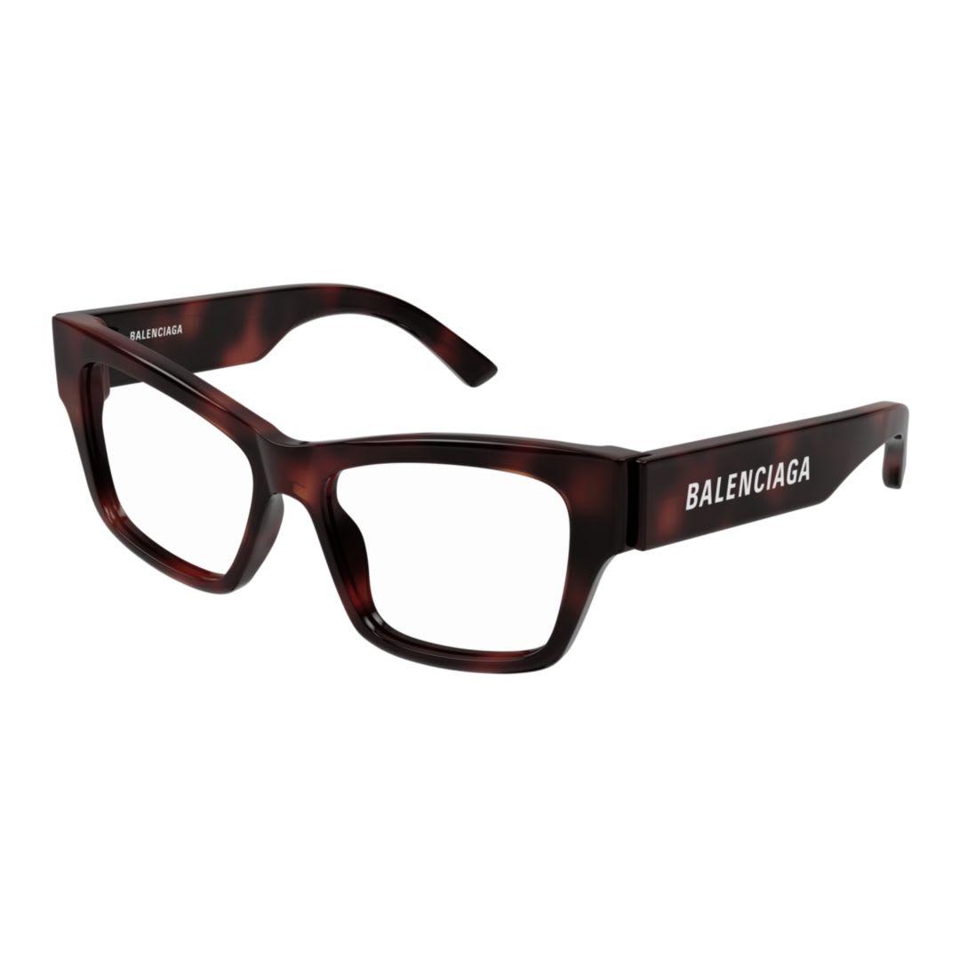 balenciaga eyewear bb0378o-002havana-havana-transparent