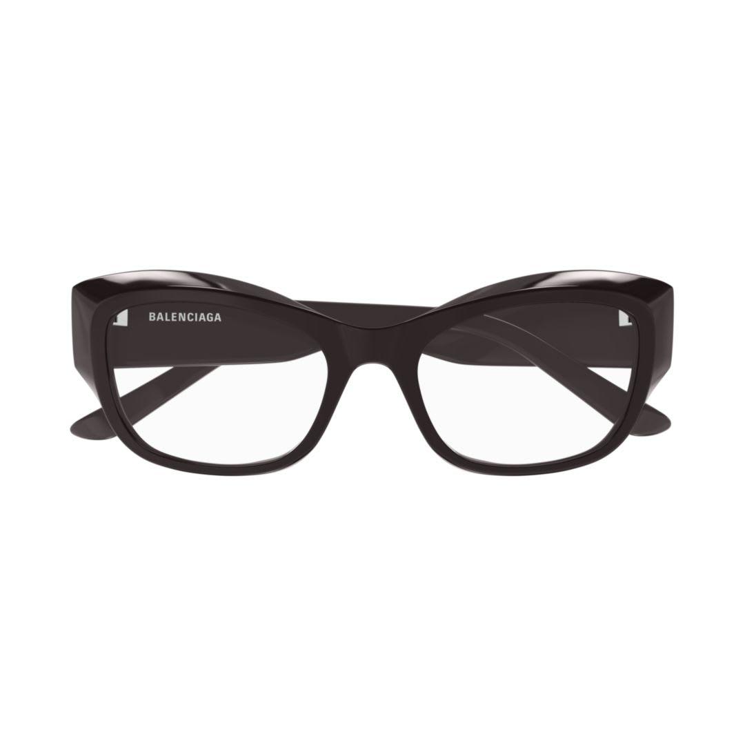 balenciaga eyewear bb0398o-004burgundy-burgundy-transparent