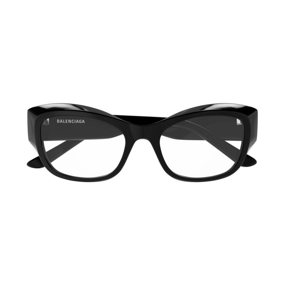 balenciaga eyewear bb0398o-005black-black-transparent