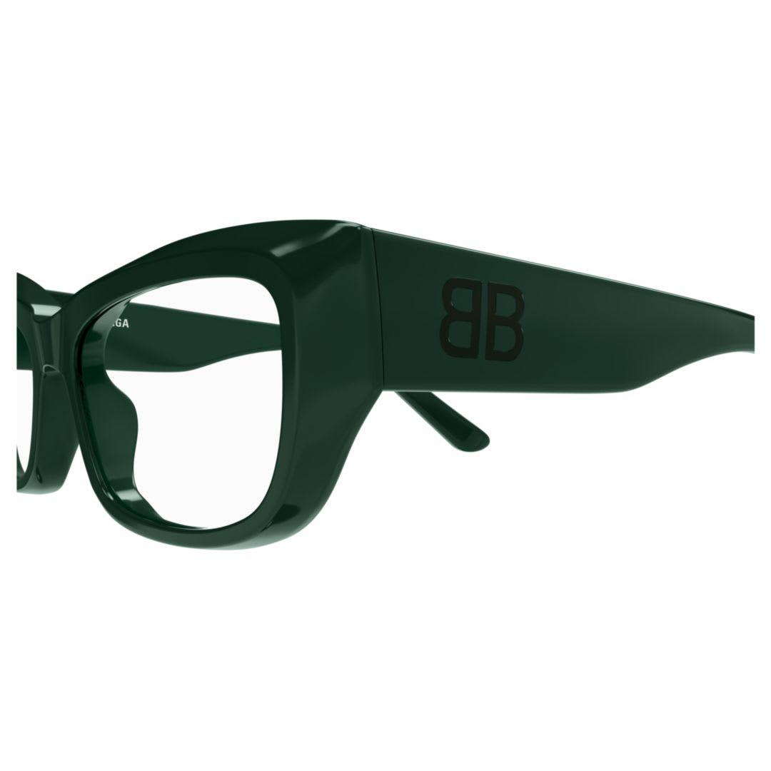 balenciaga eyewear bb0399o-004green-green-transparent