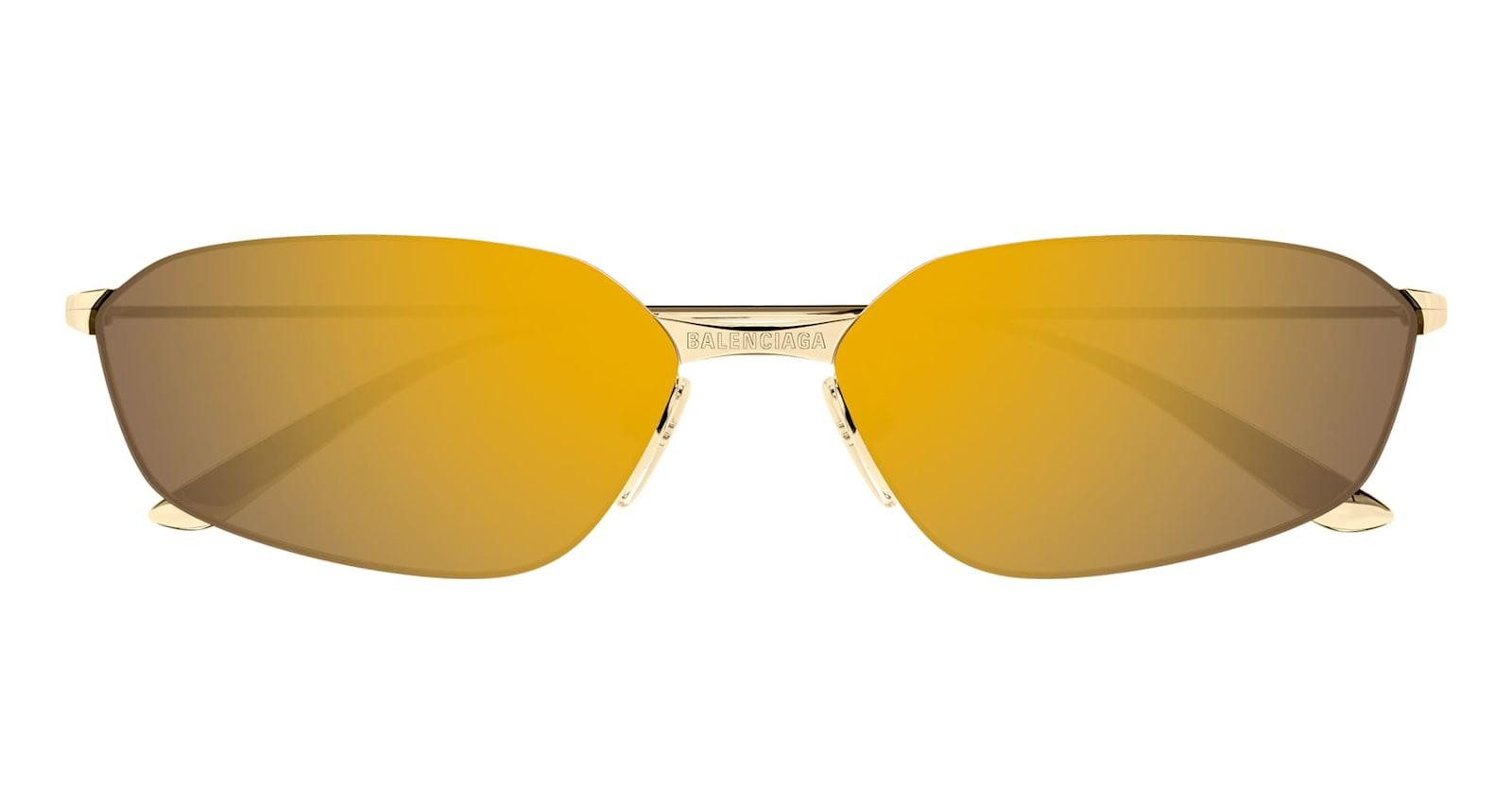 balenciaga eyewear bb0412s-004 - gold sunglasses