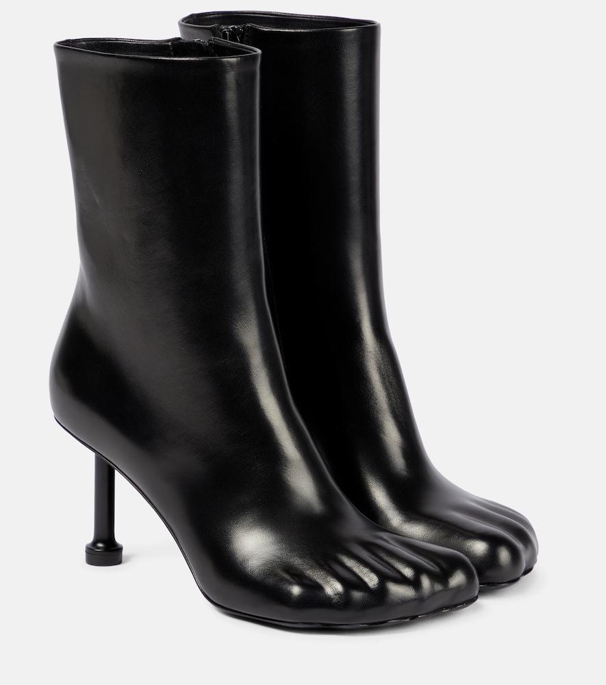 balenciaga fetish leather ankle boots