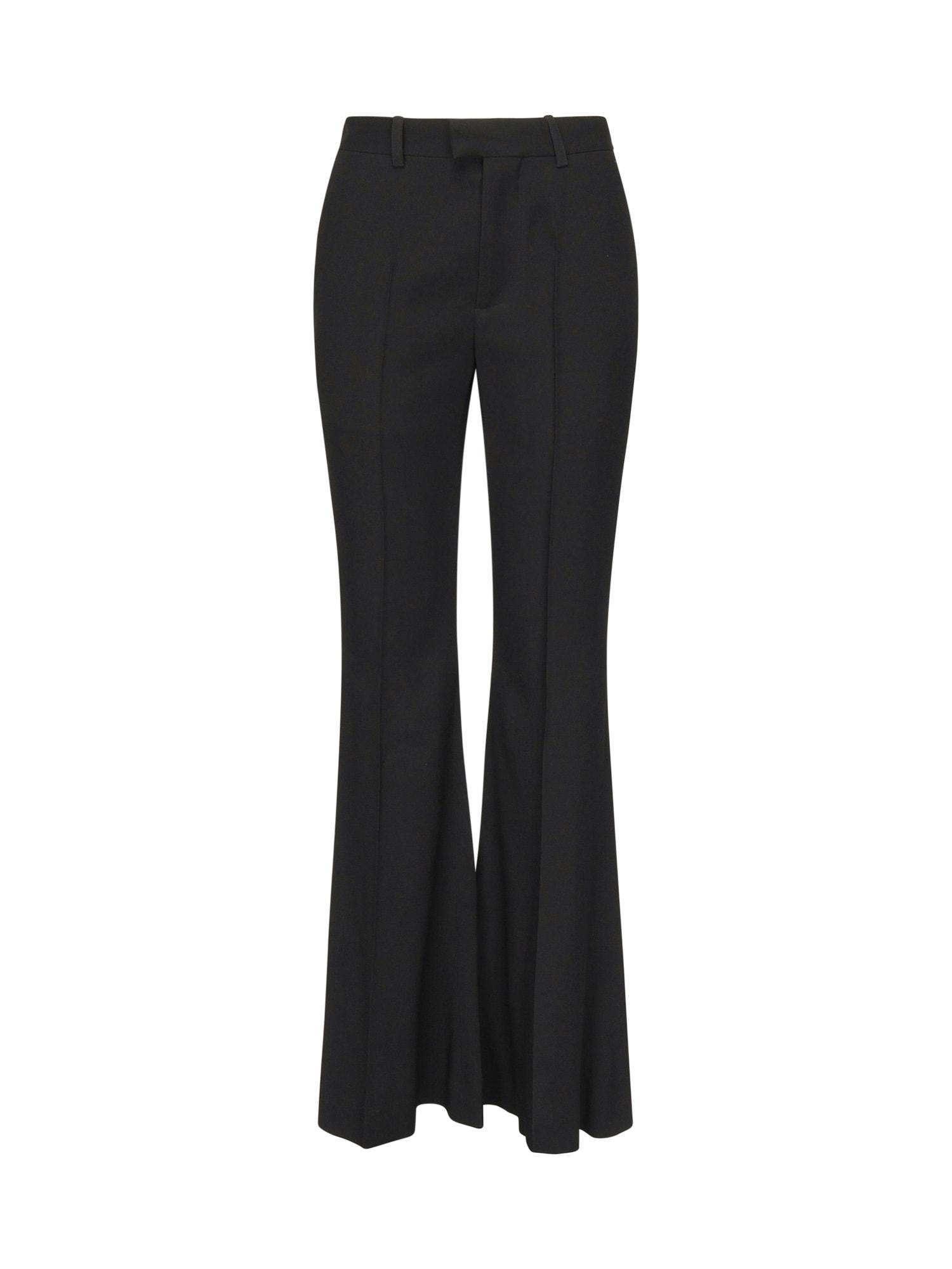 balenciaga flared viscose trousers