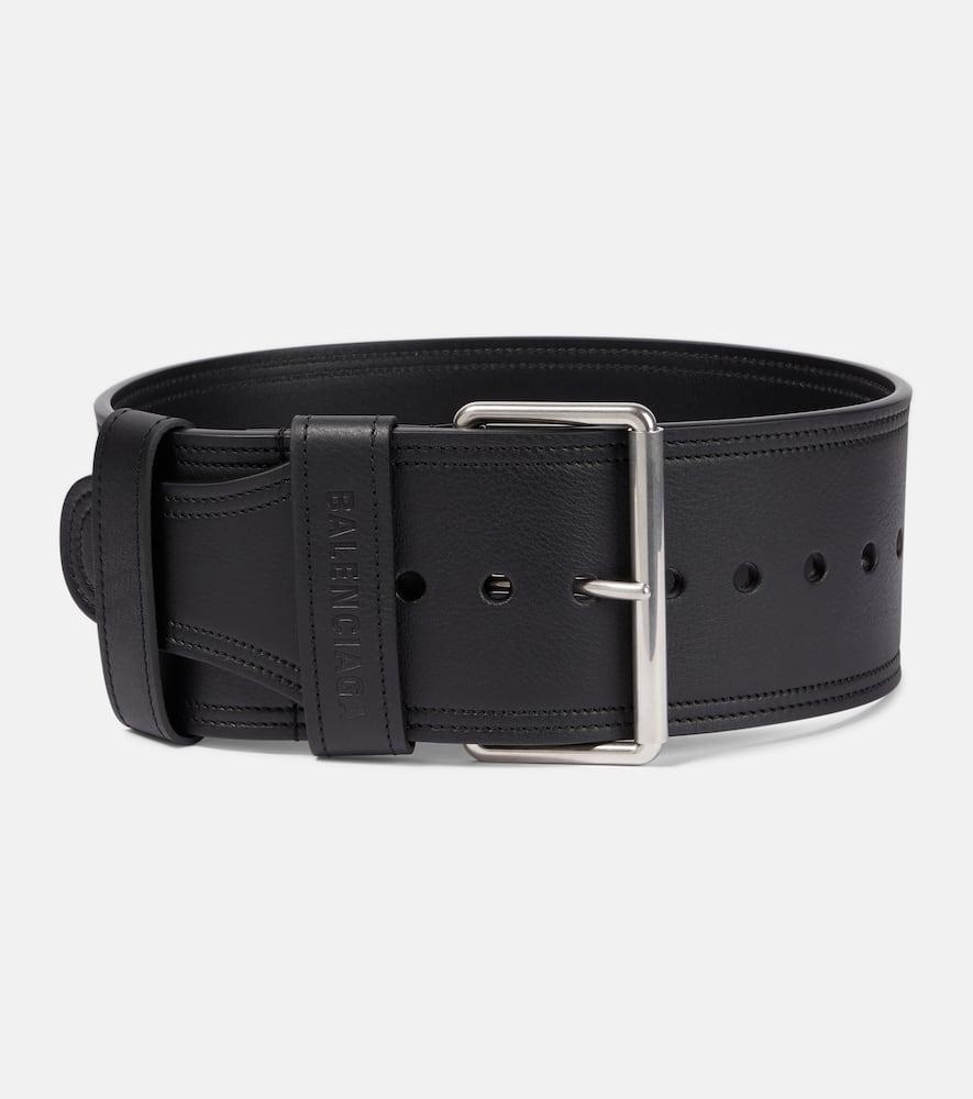 balenciaga force leather belt