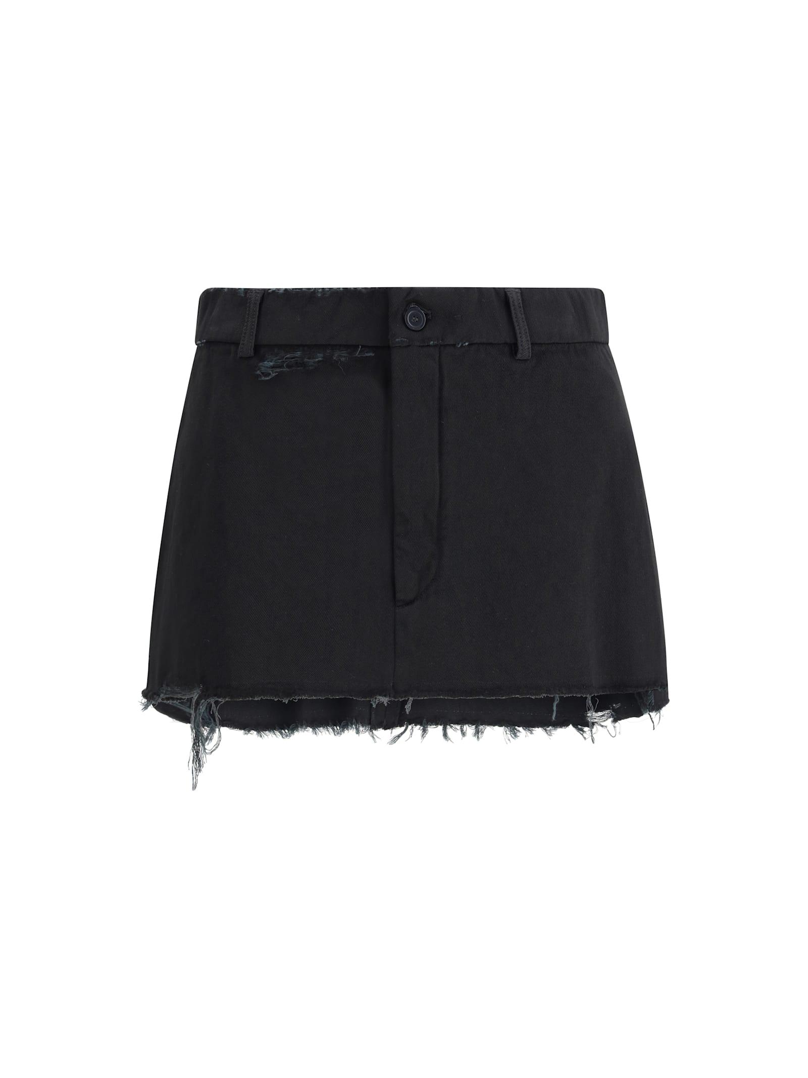 balenciaga fringed miniskirt
