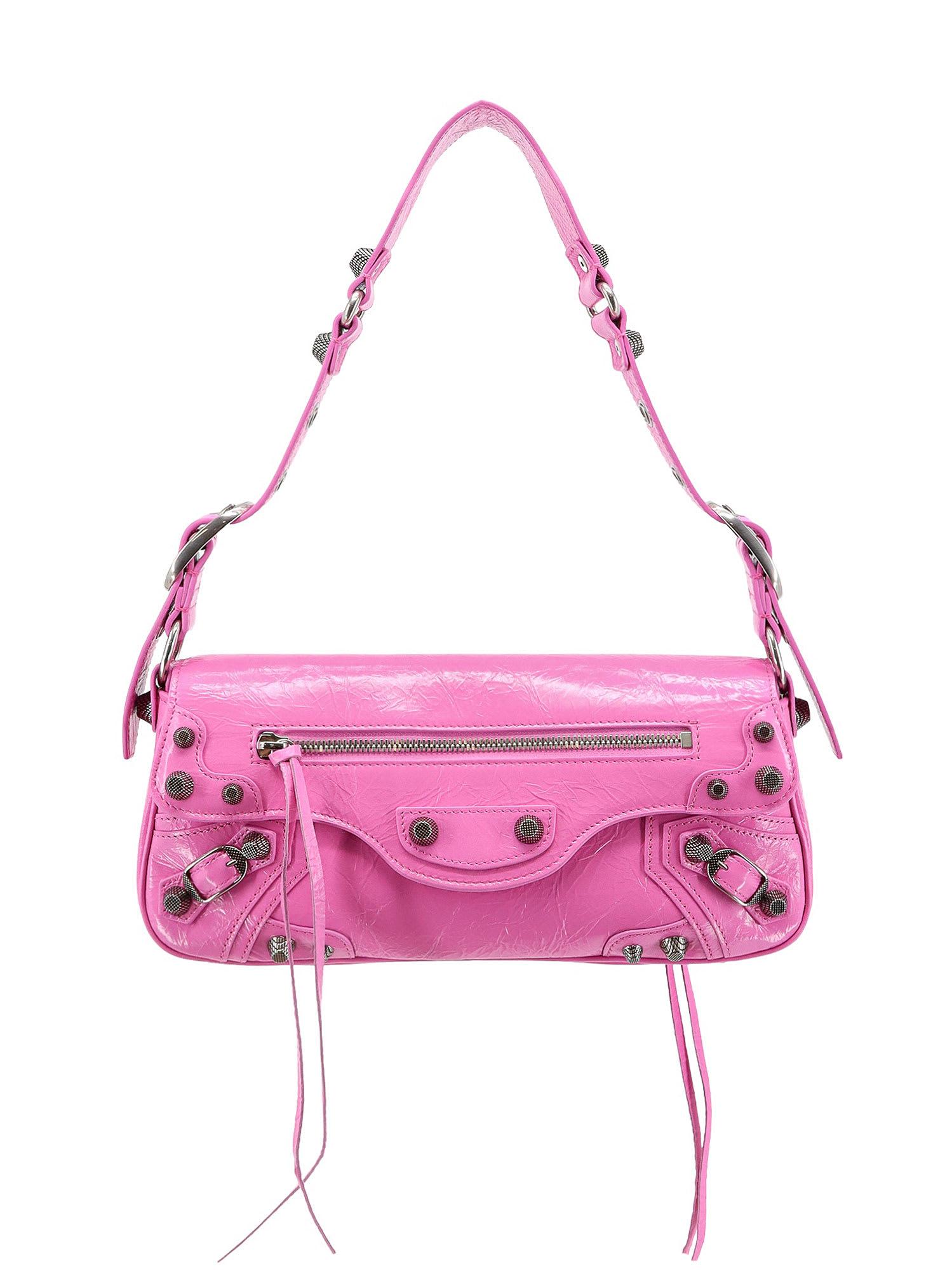 balenciaga fuchsia leather small le cagole sling shoulder bag