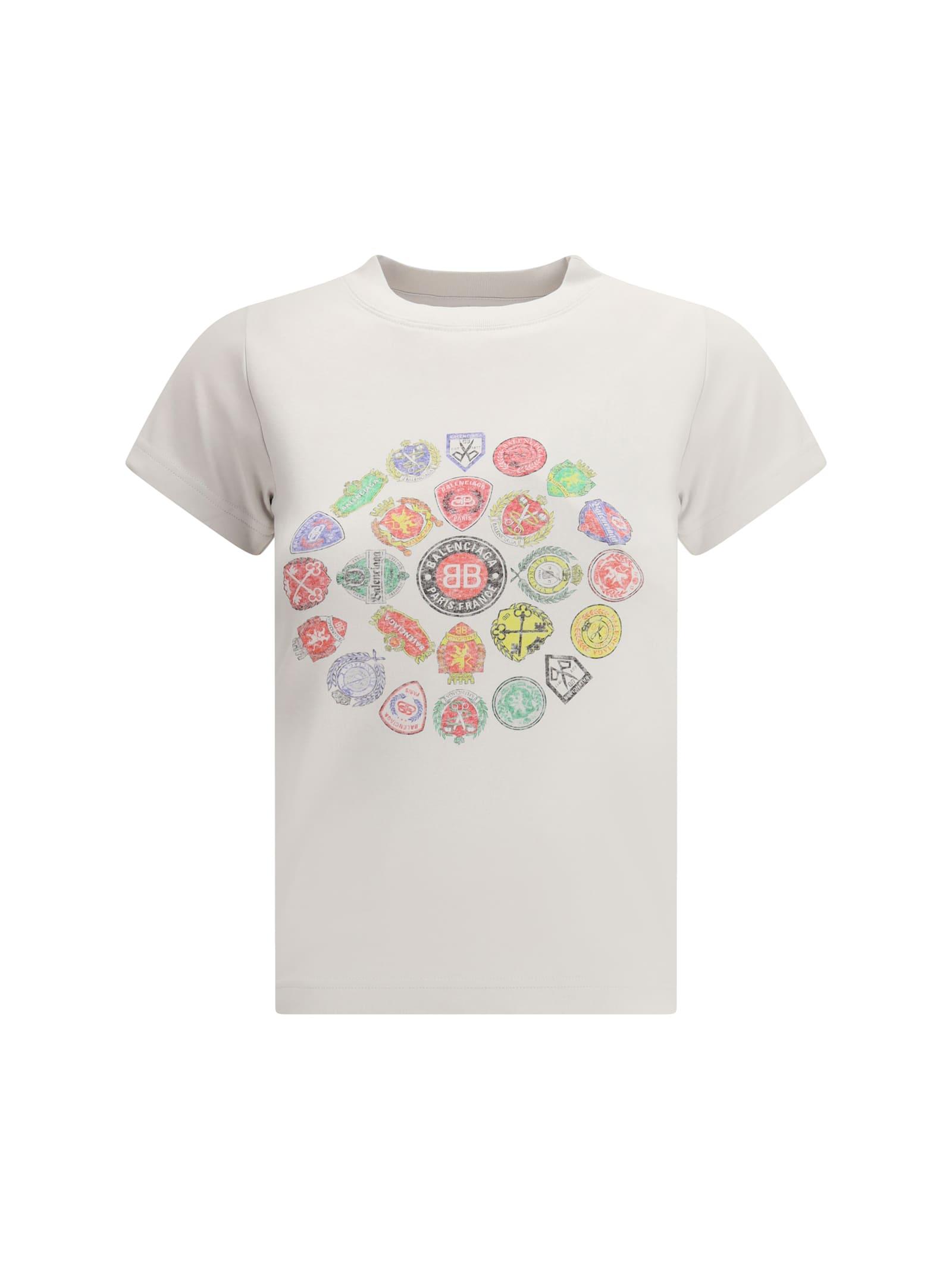 balenciaga graphic logo crew neck t-shirt