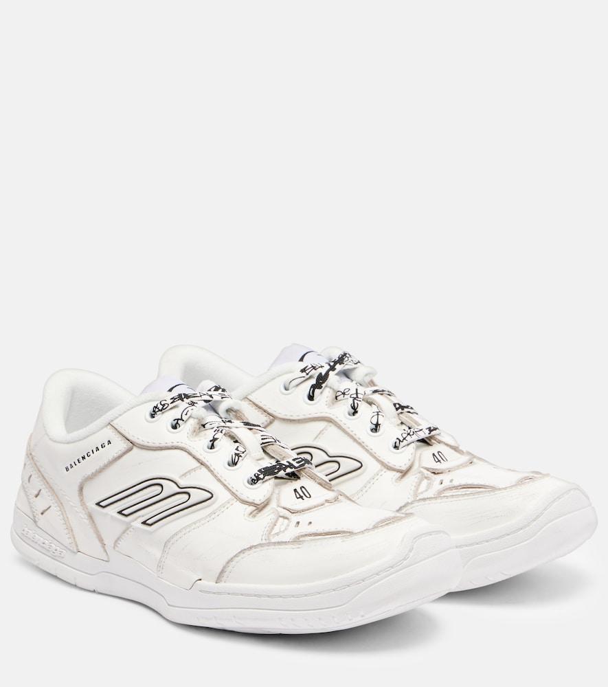 balenciaga hamptons 3b sports icon leather sneakers