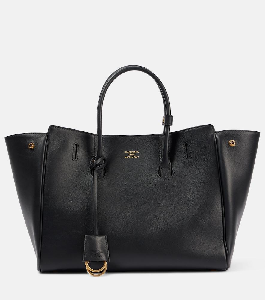 balenciaga hamptons small leather tote bag