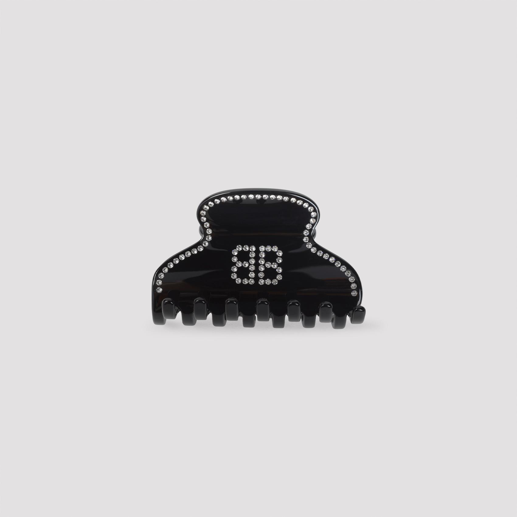 balenciaga holli bb hair grip black acetate hat - women