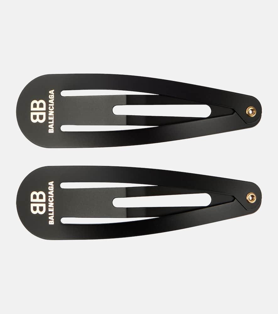 balenciaga holli xxl bb set of two hair clips