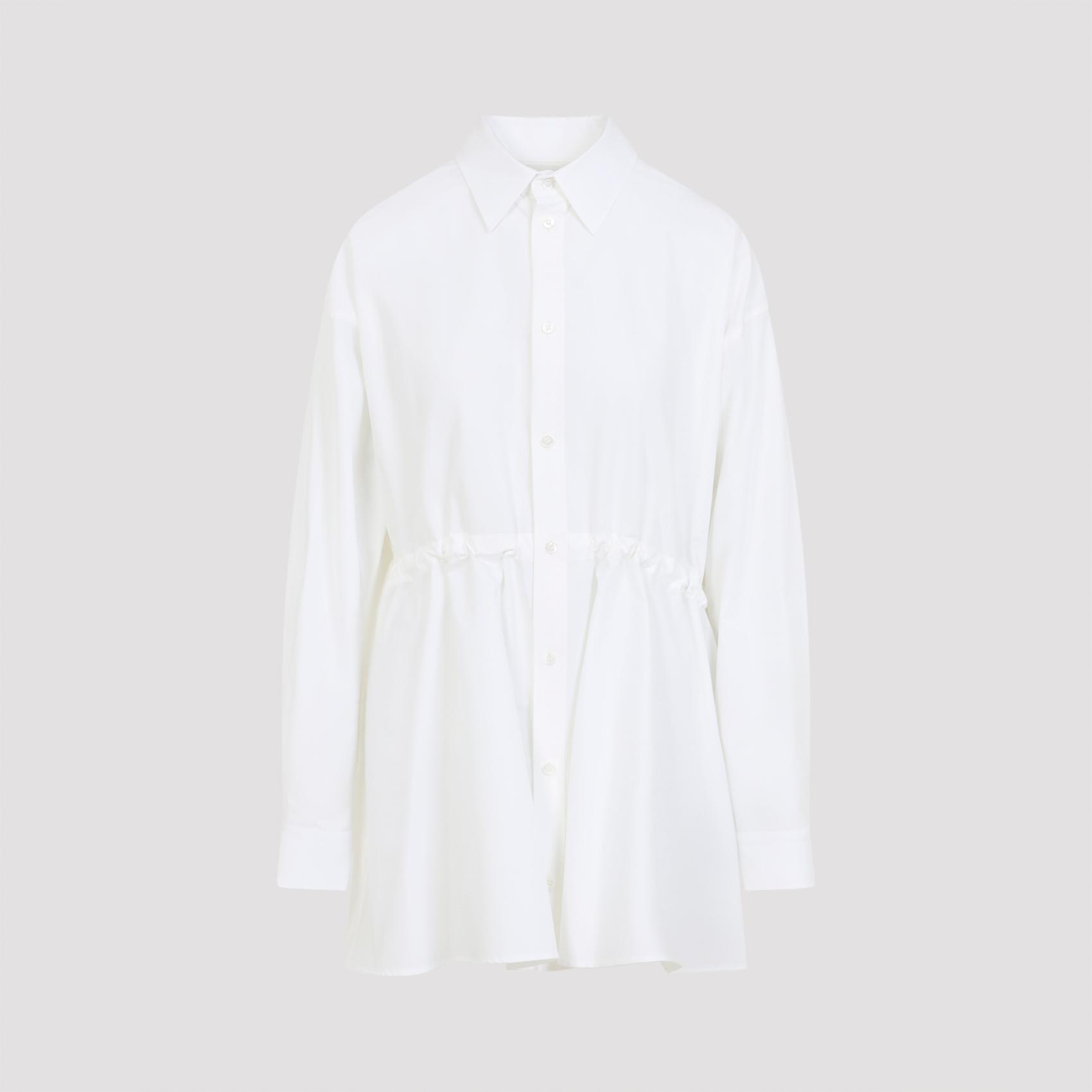 balenciaga hourglass dress white cotton - women