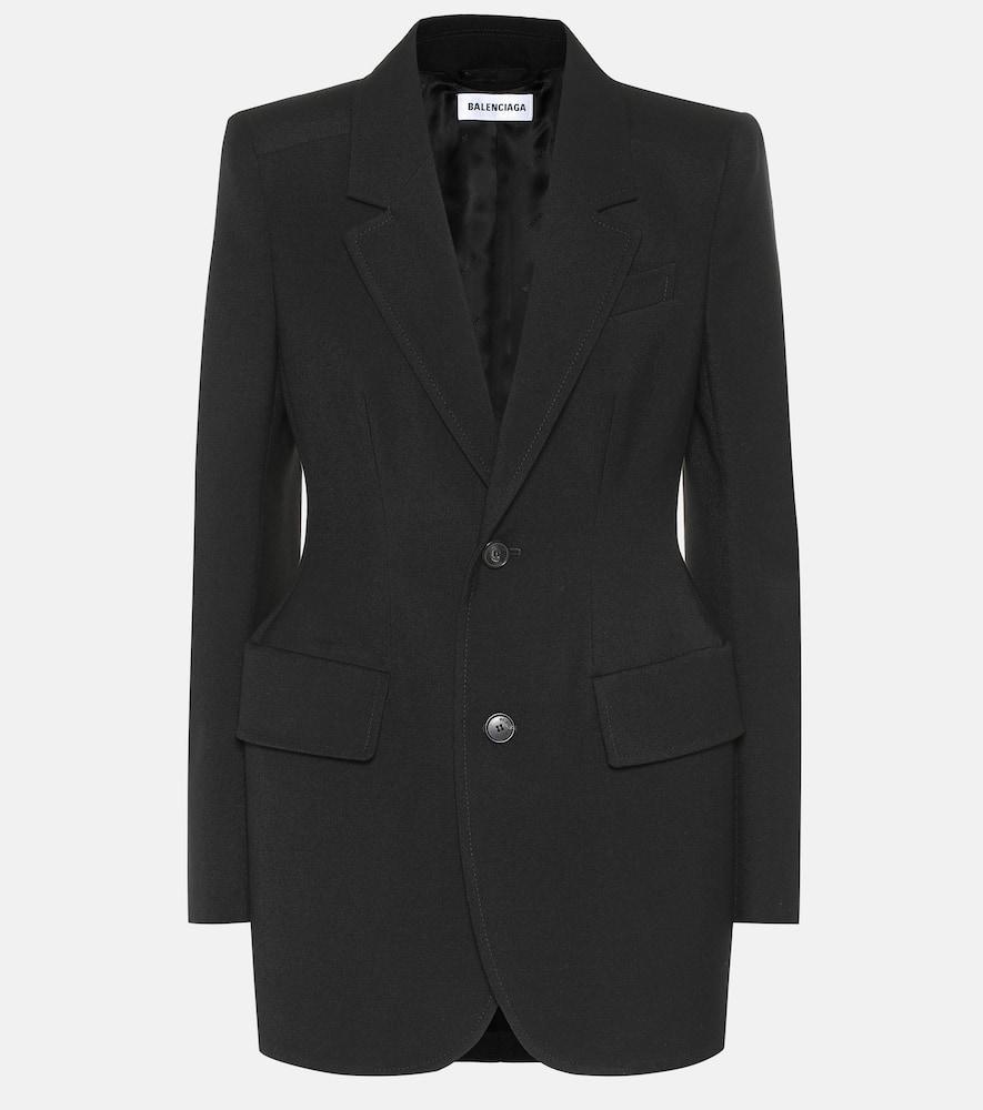 balenciaga hourglass virgin wool blazer