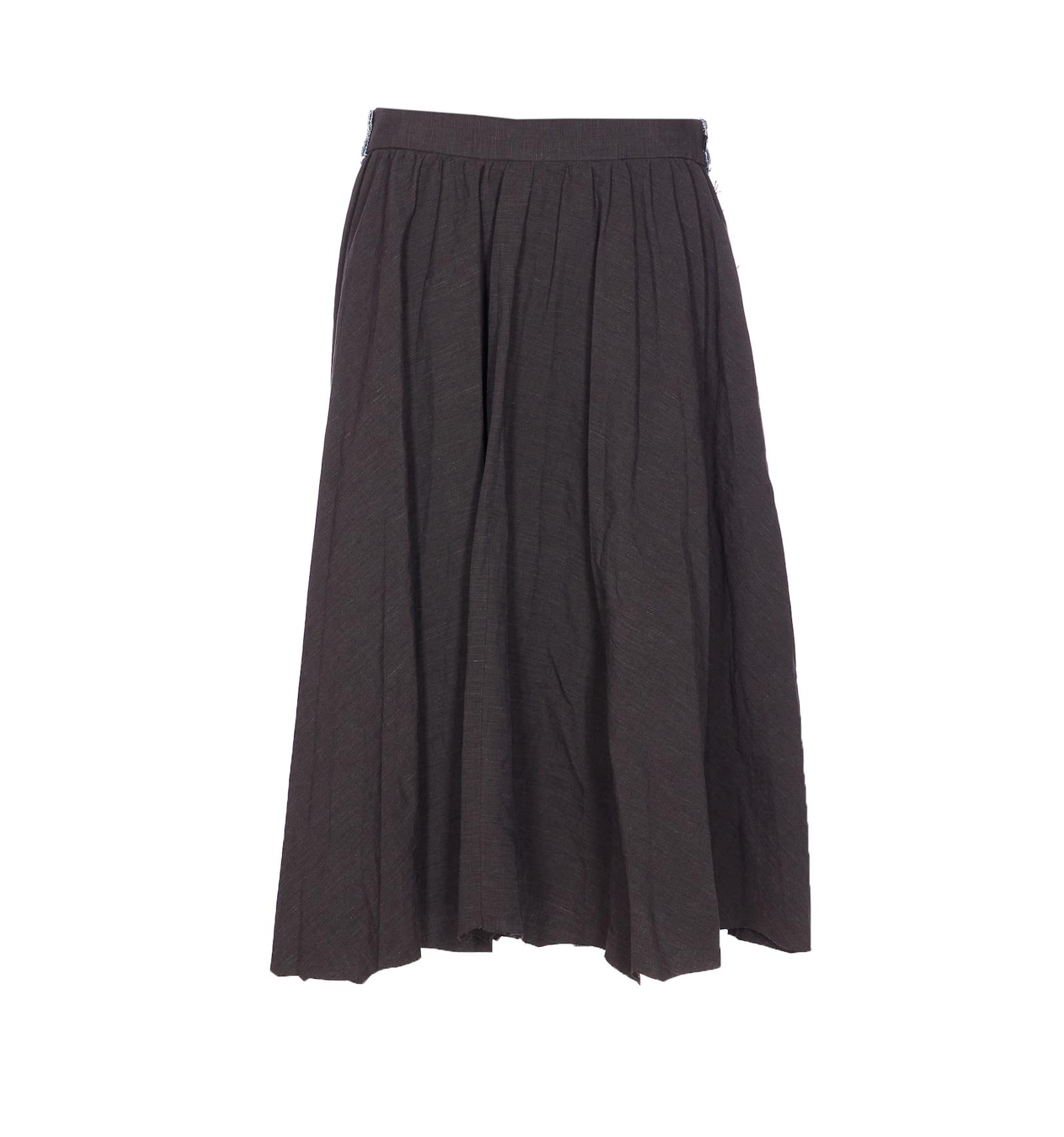 balenciaga hybrid pleated skirt