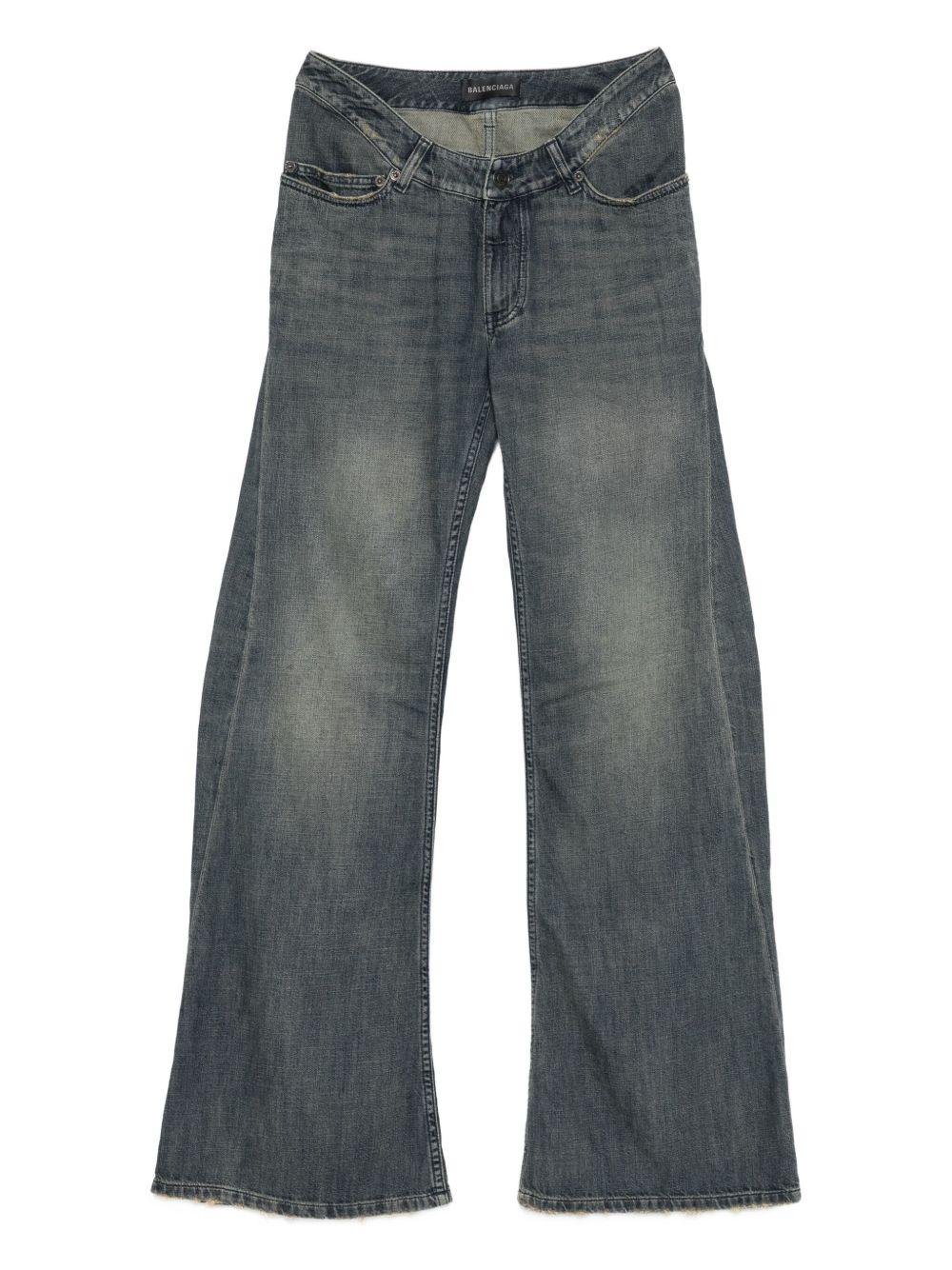 balenciaga jeans grey coton - women