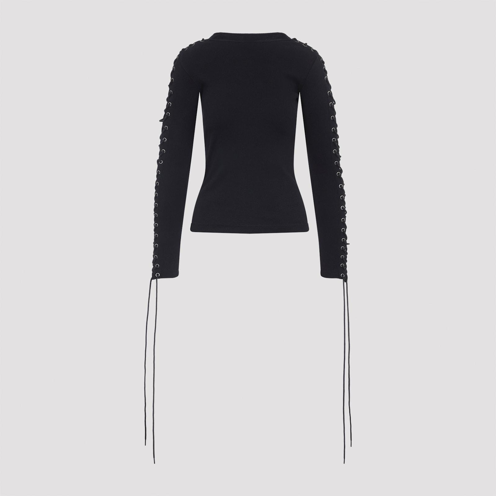 balenciaga lace-up long sleeves t-shirt