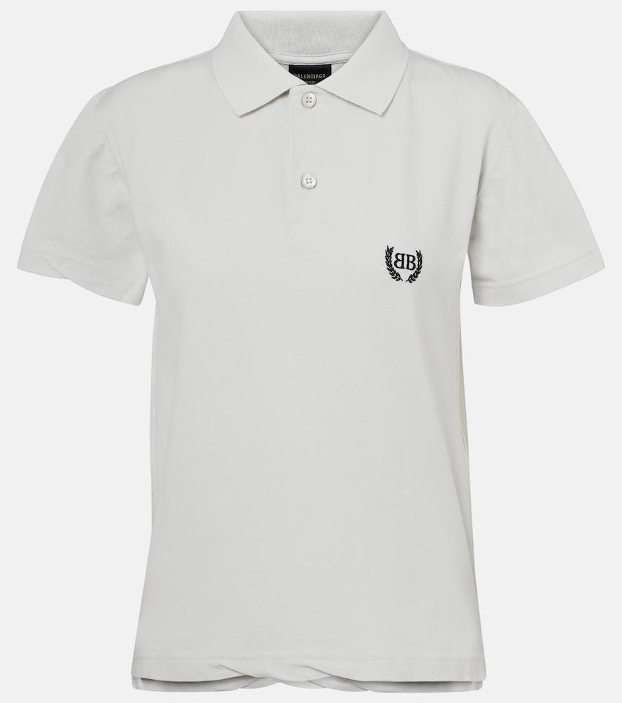 balenciaga laurel cotton piqué polo shirt