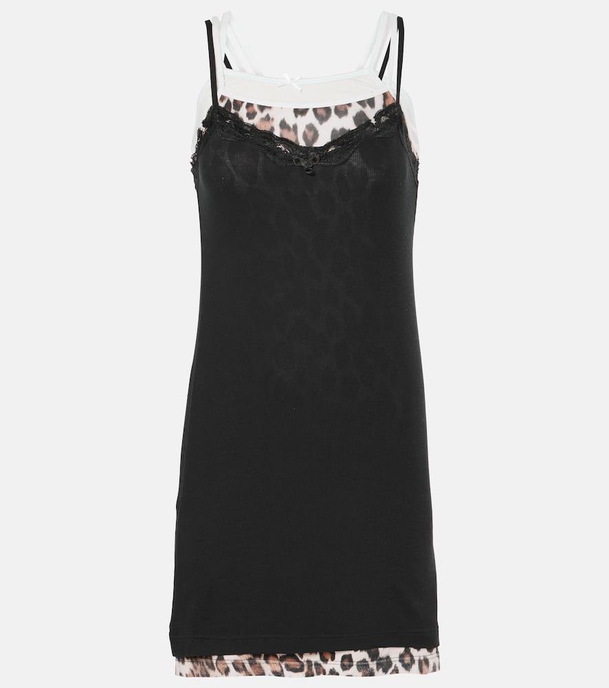 balenciaga layered minidress