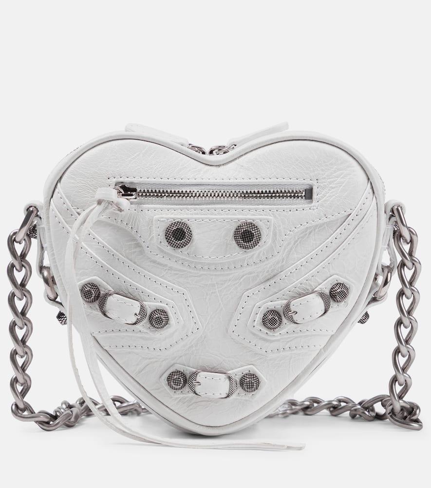 balenciaga le cagole heart mini leather crossbody bag