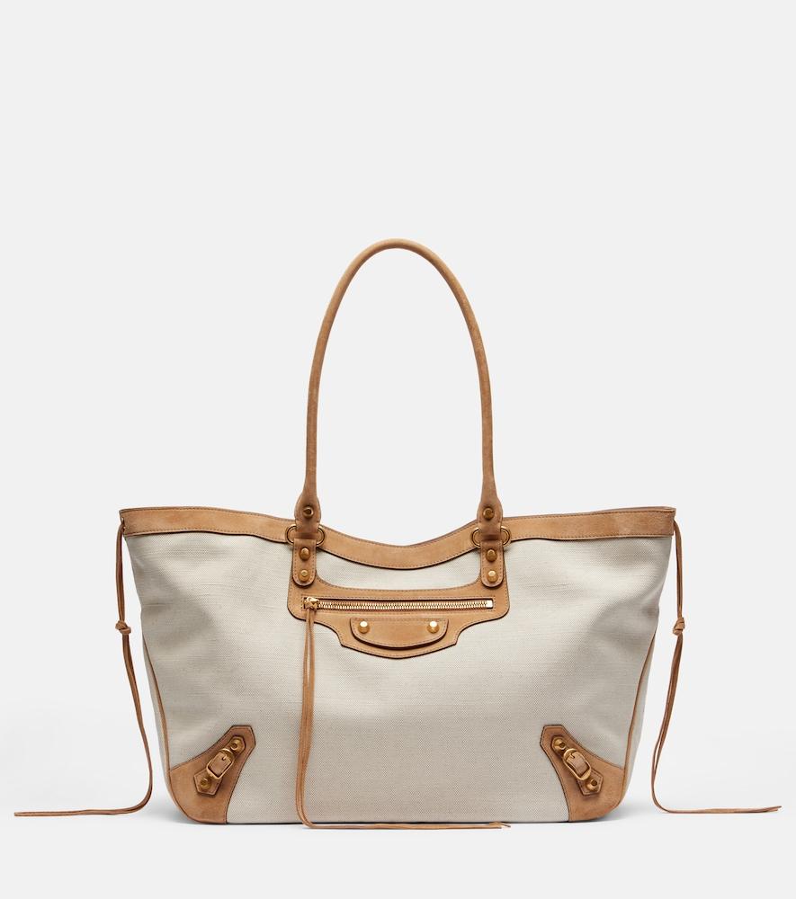 balenciaga le city beach medium canvas tote bag