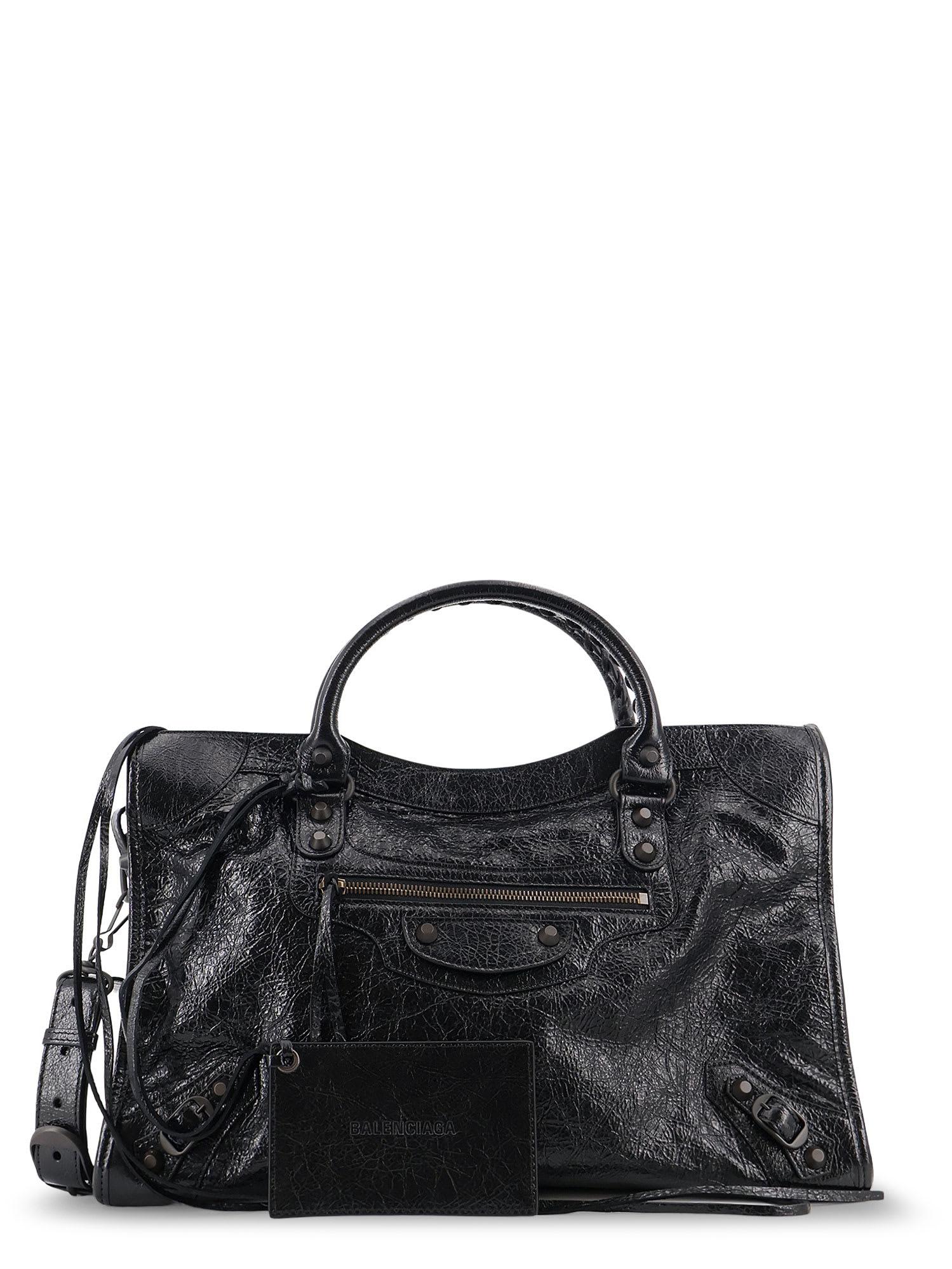 balenciaga le city medium leather handbag