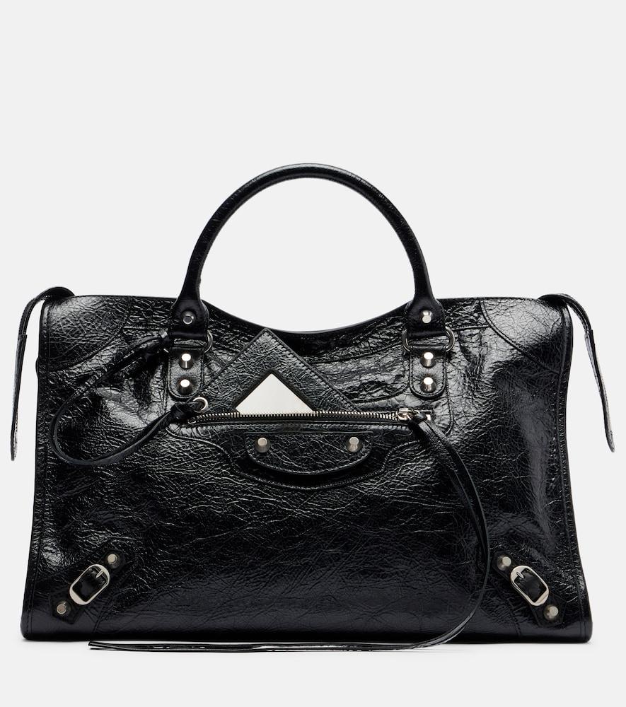 balenciaga le city medium leather tote bag