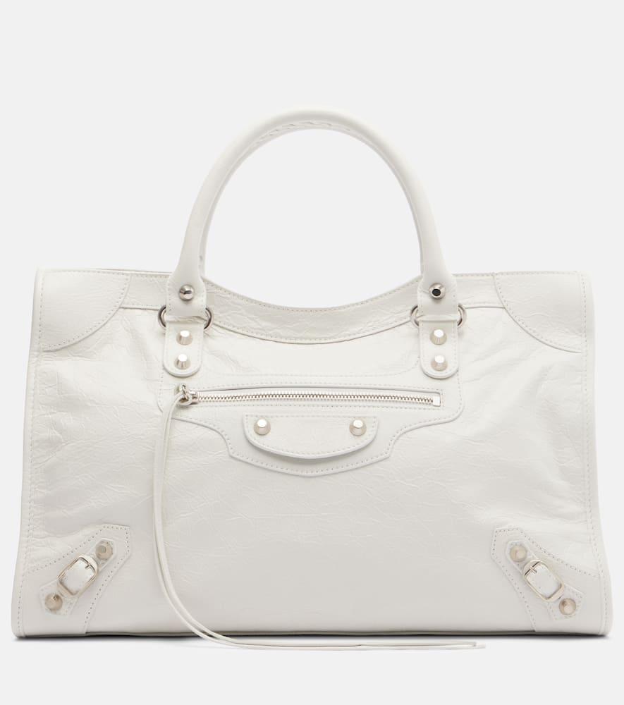balenciaga le city medium leather tote bag