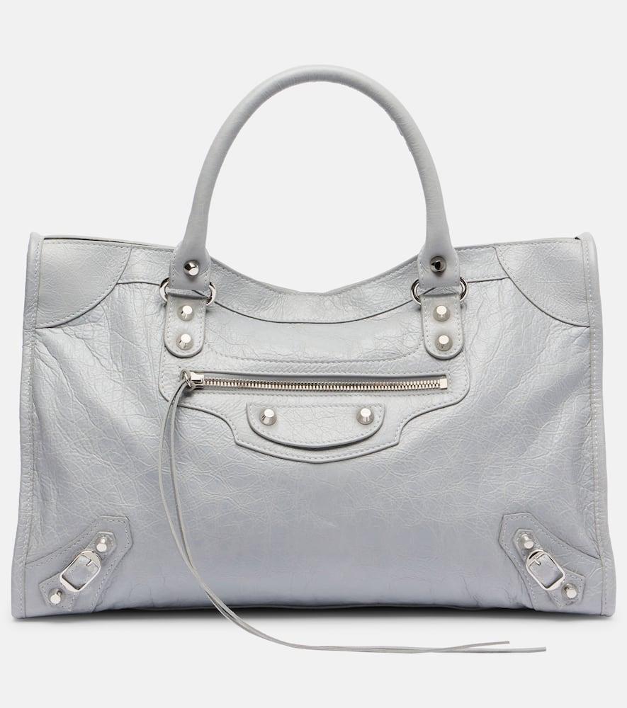 balenciaga le city medium leather tote bag