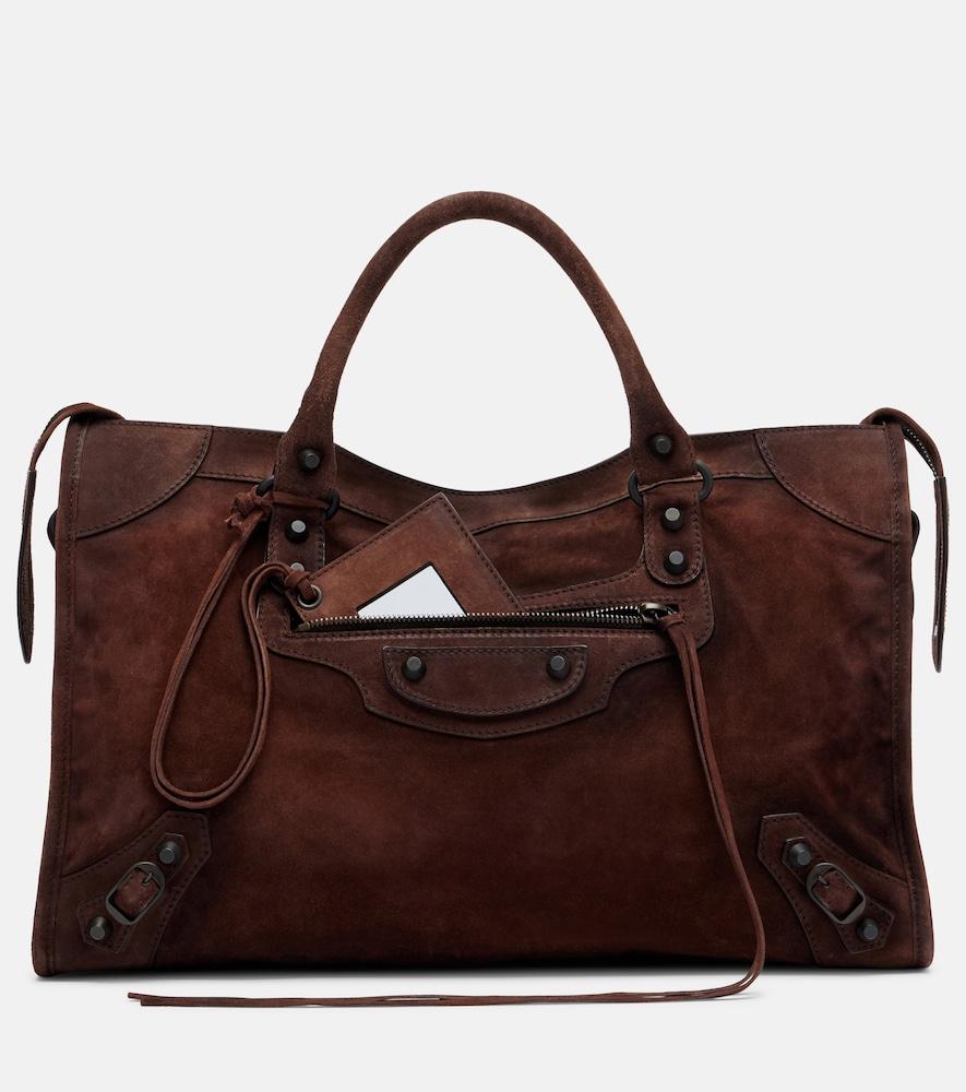 balenciaga le city medium suede top