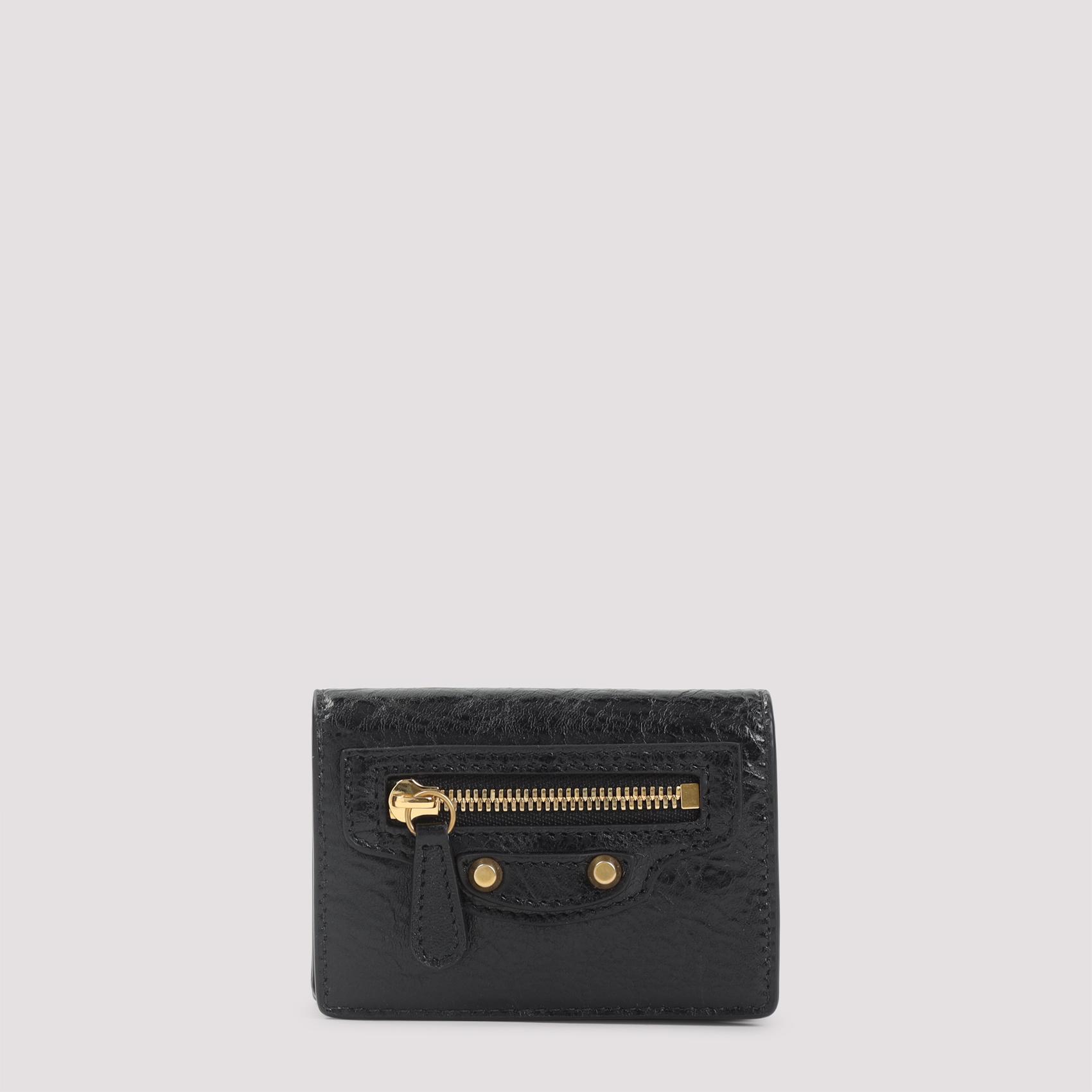 balenciaga le city mini wallet black lamb leather smallleathergoods - women