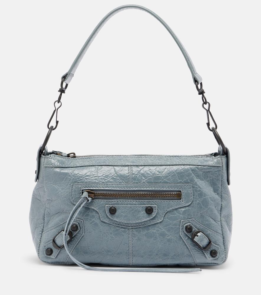 balenciaga le city moto mini leather shoulder bag