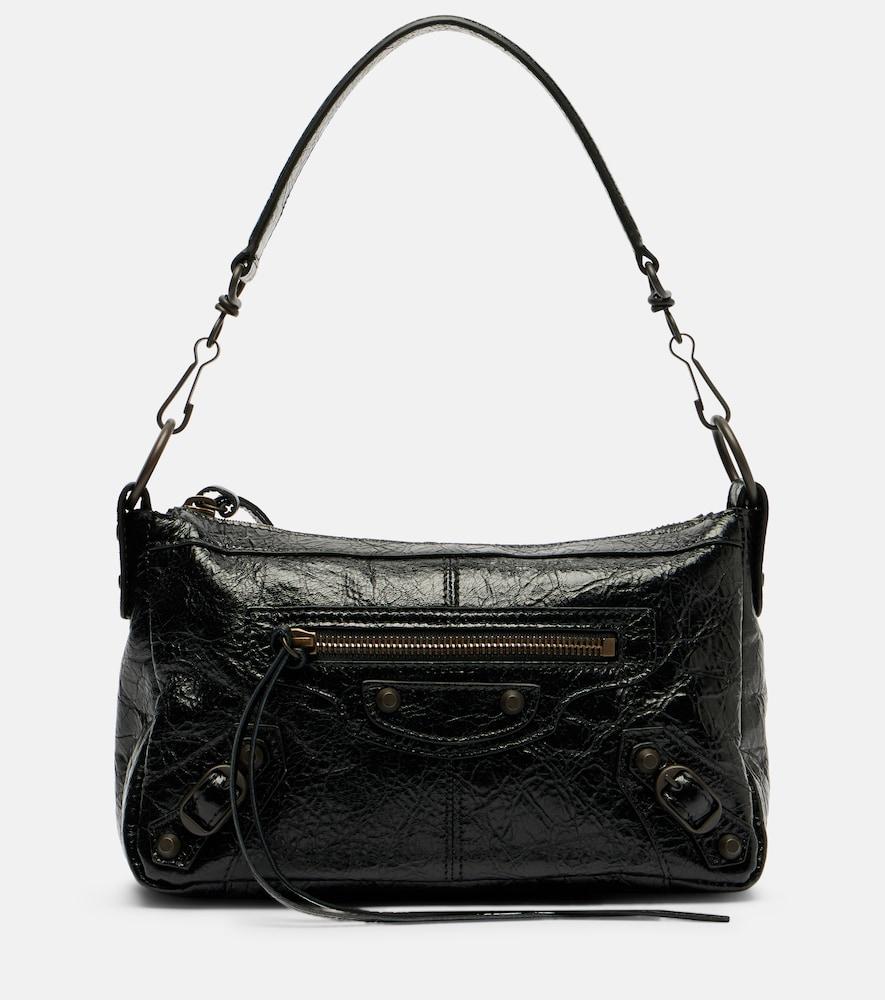balenciaga le city moto small leather shoulder bag