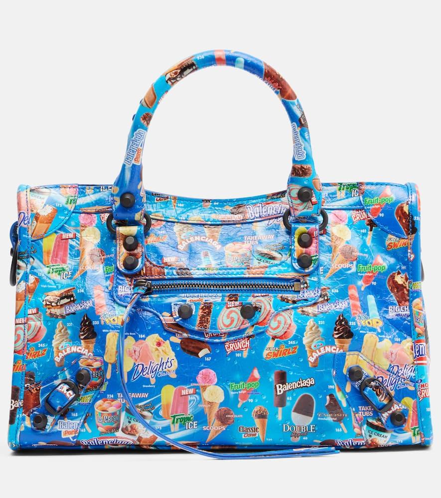 balenciaga le city small leather tote bag