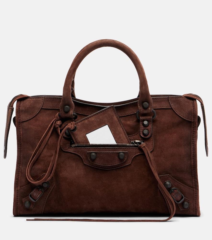 balenciaga le city small suede top