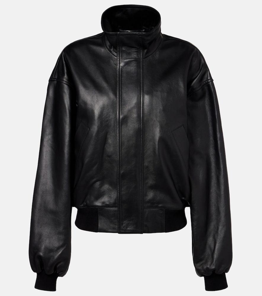 balenciaga leather blouson