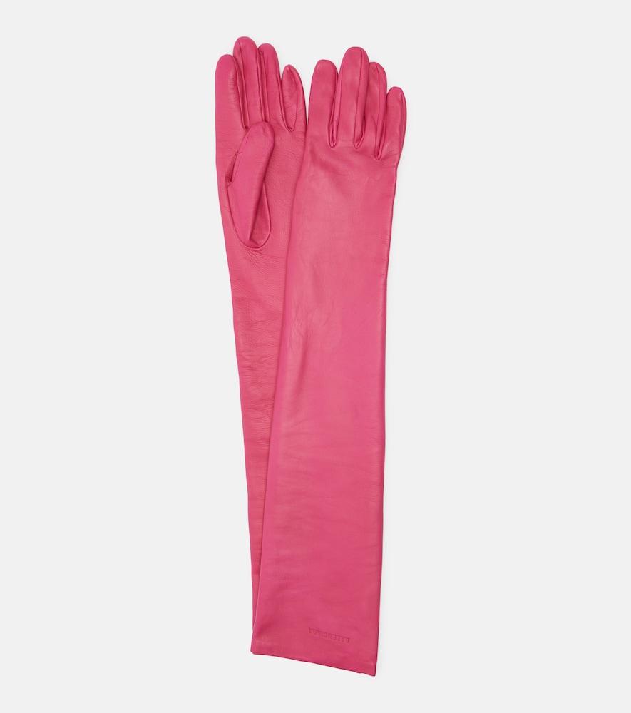 balenciaga leather gloves