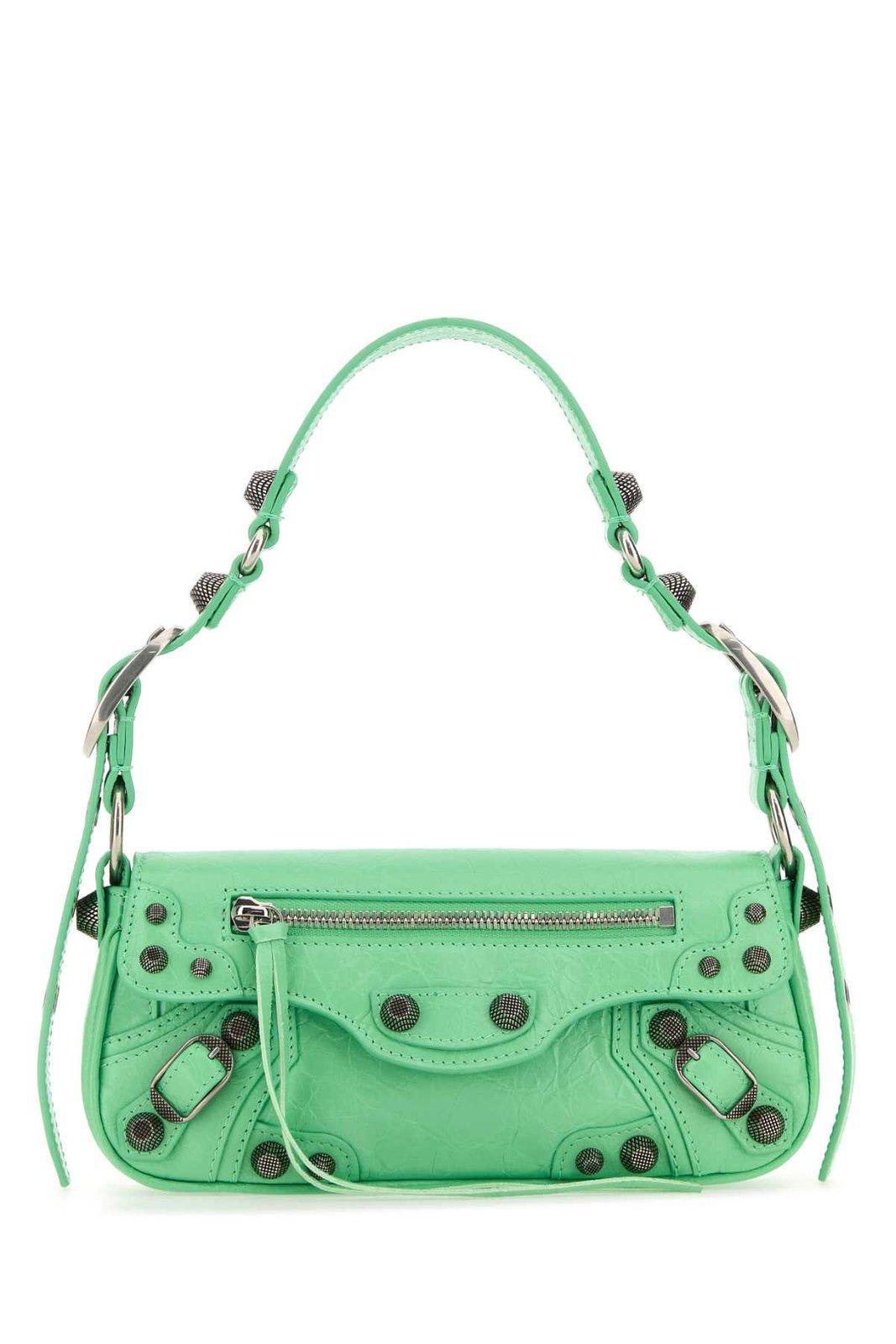 balenciaga light green leather le cagole sling xs shoulder bag