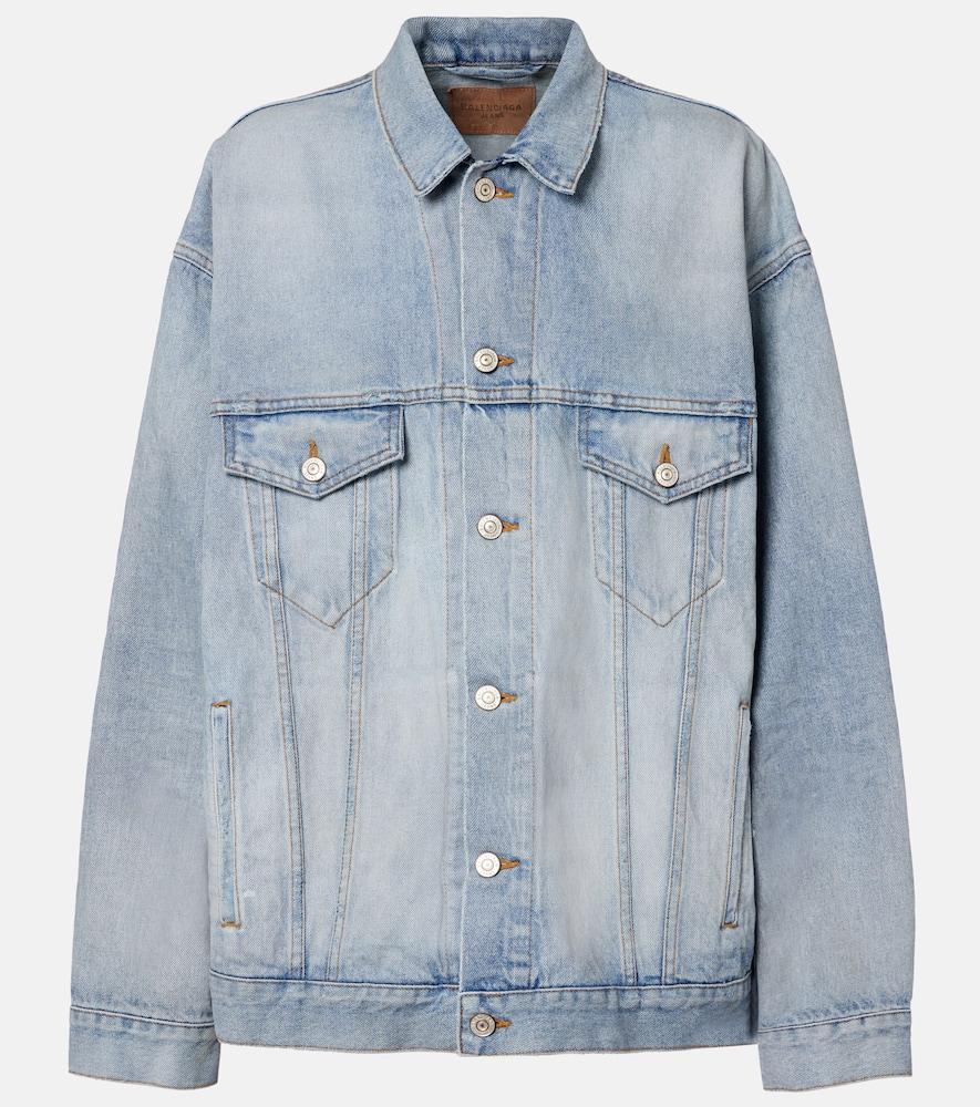 balenciaga logo denim jacket