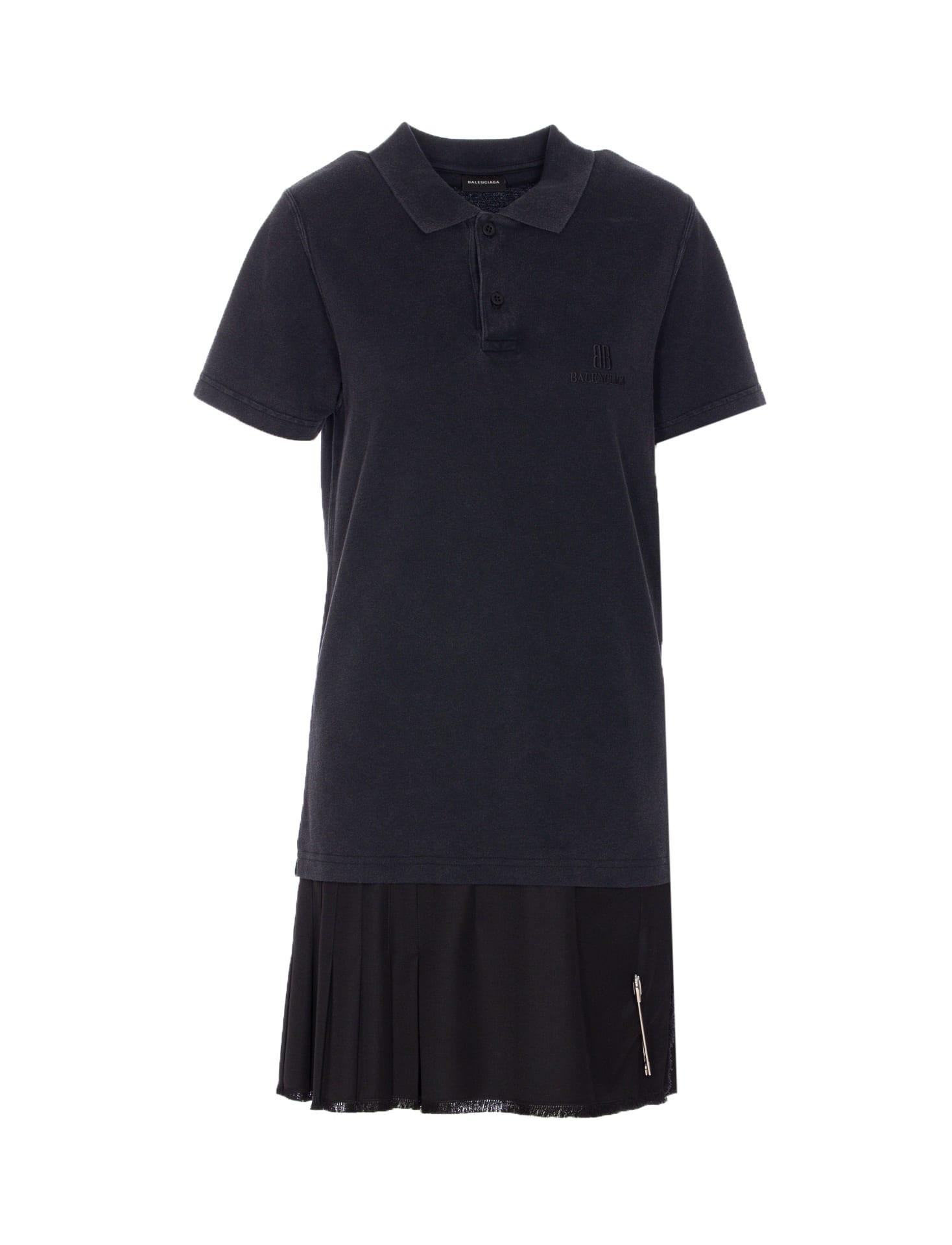 balenciaga logo dress