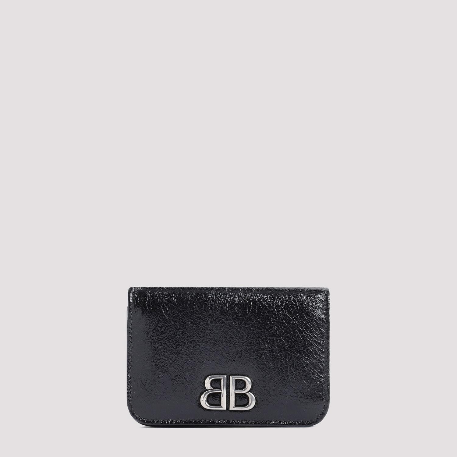 balenciaga logo plaque wallet