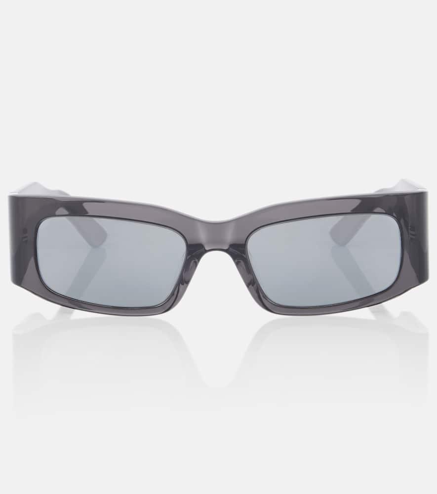 balenciaga logo rectangular sunglasses