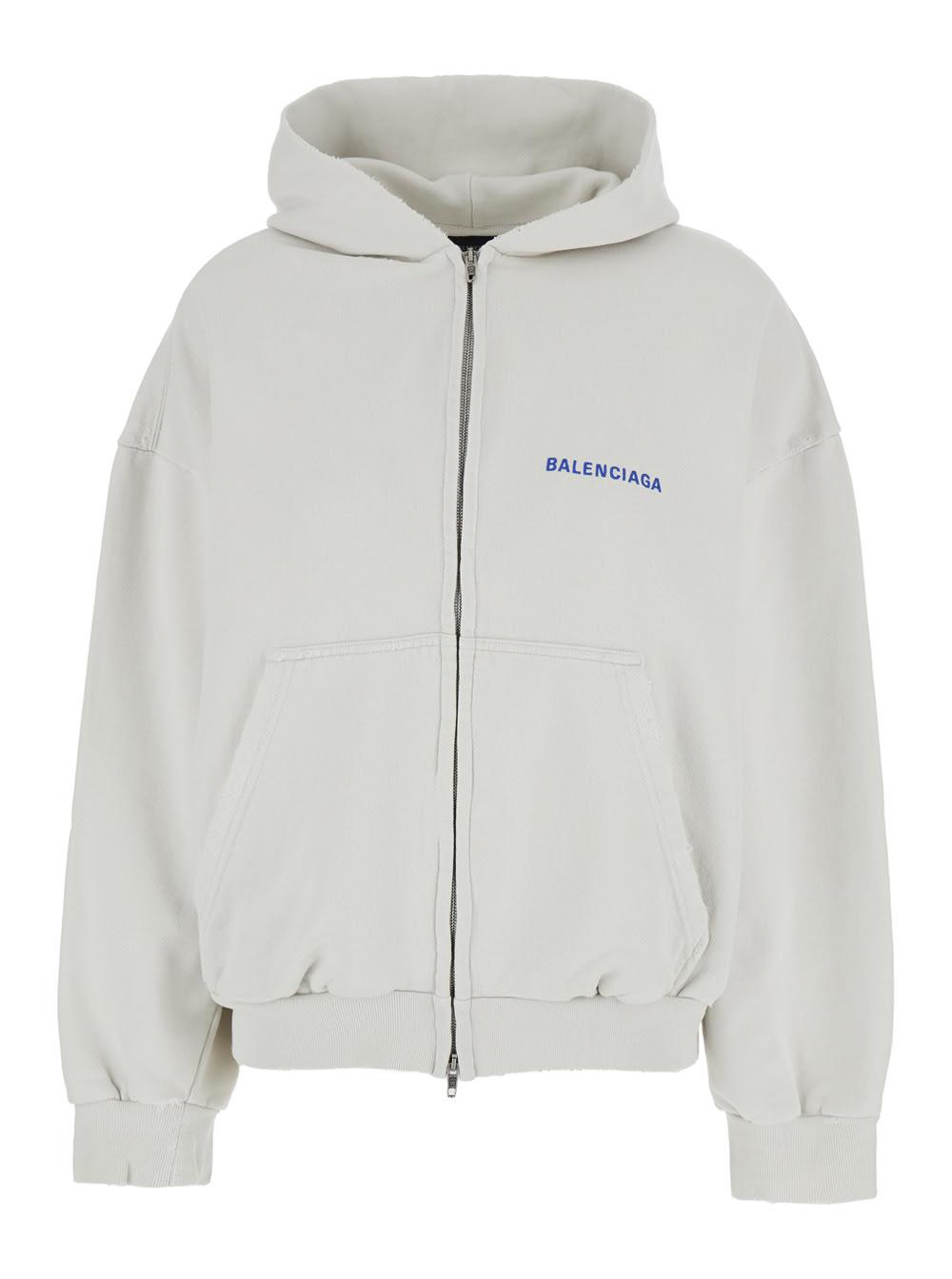 balenciaga logo zip hoodie