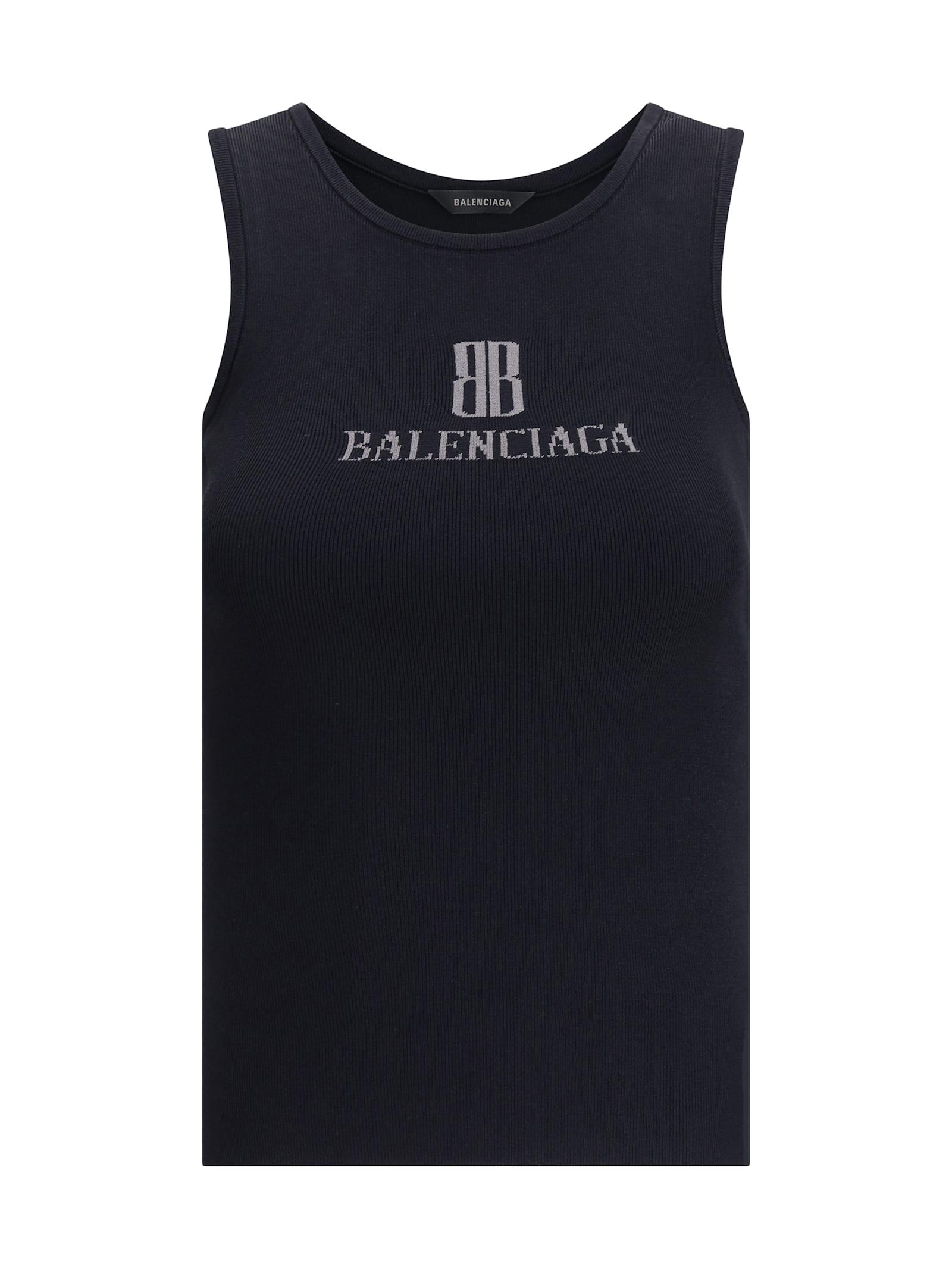 balenciaga logoed top