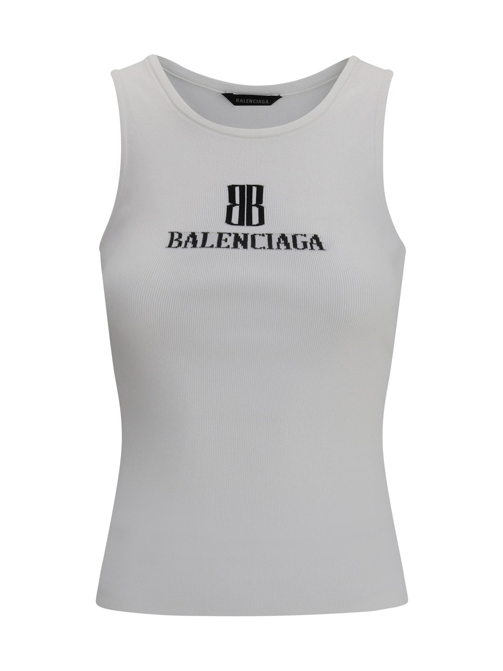 balenciaga logoed top