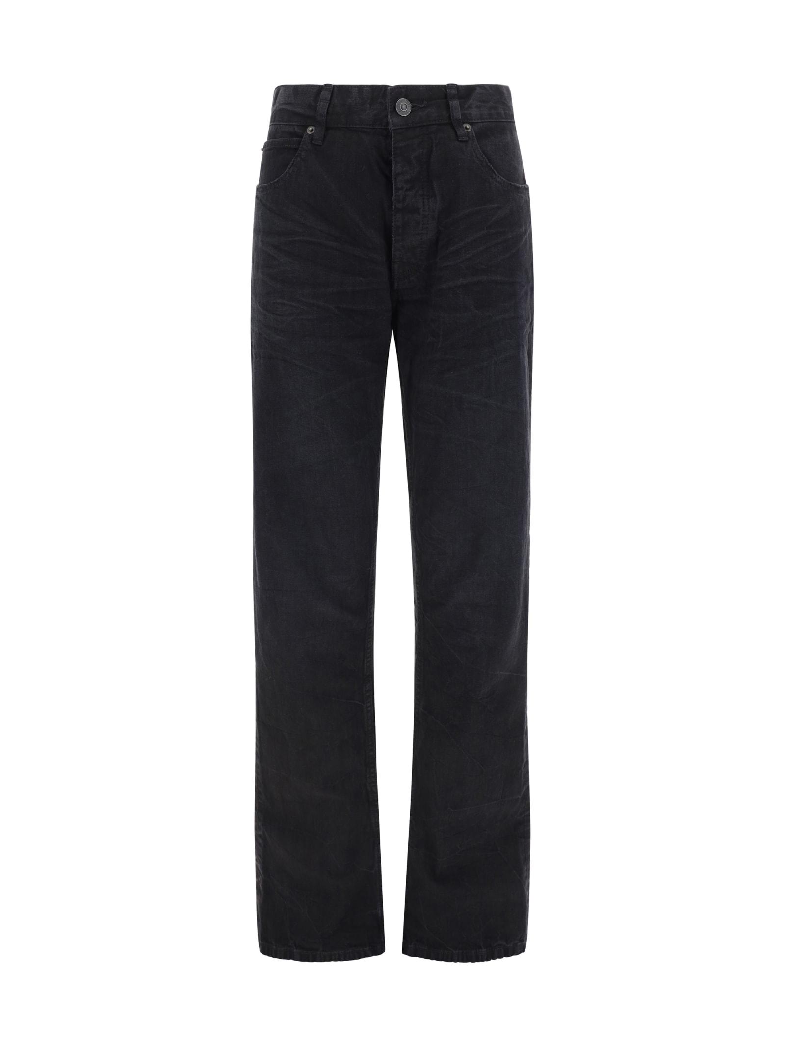 balenciaga low waist straight jeans