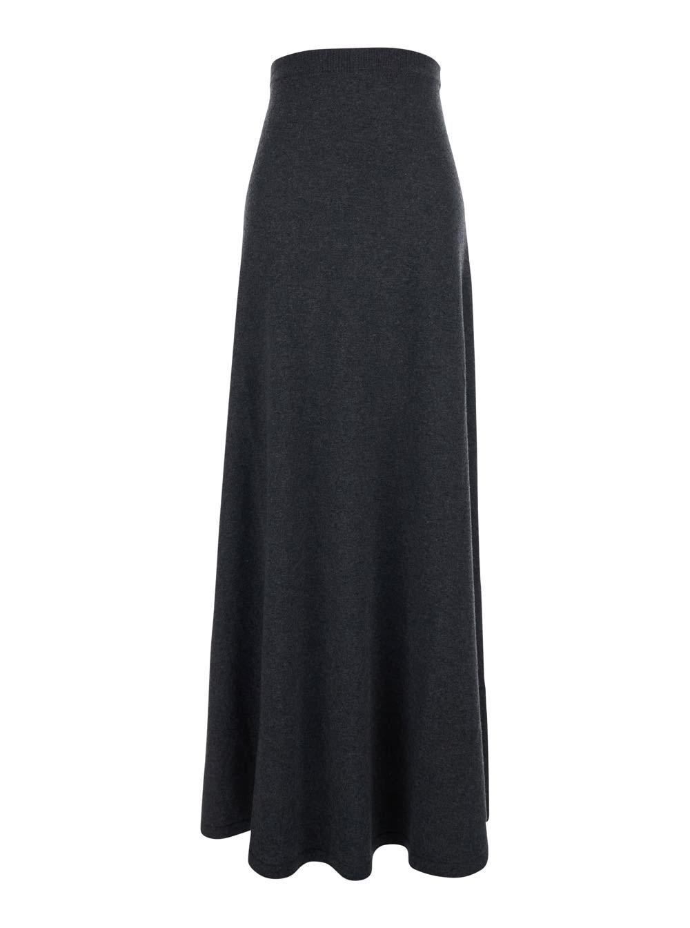 balenciaga maxi wool skirt