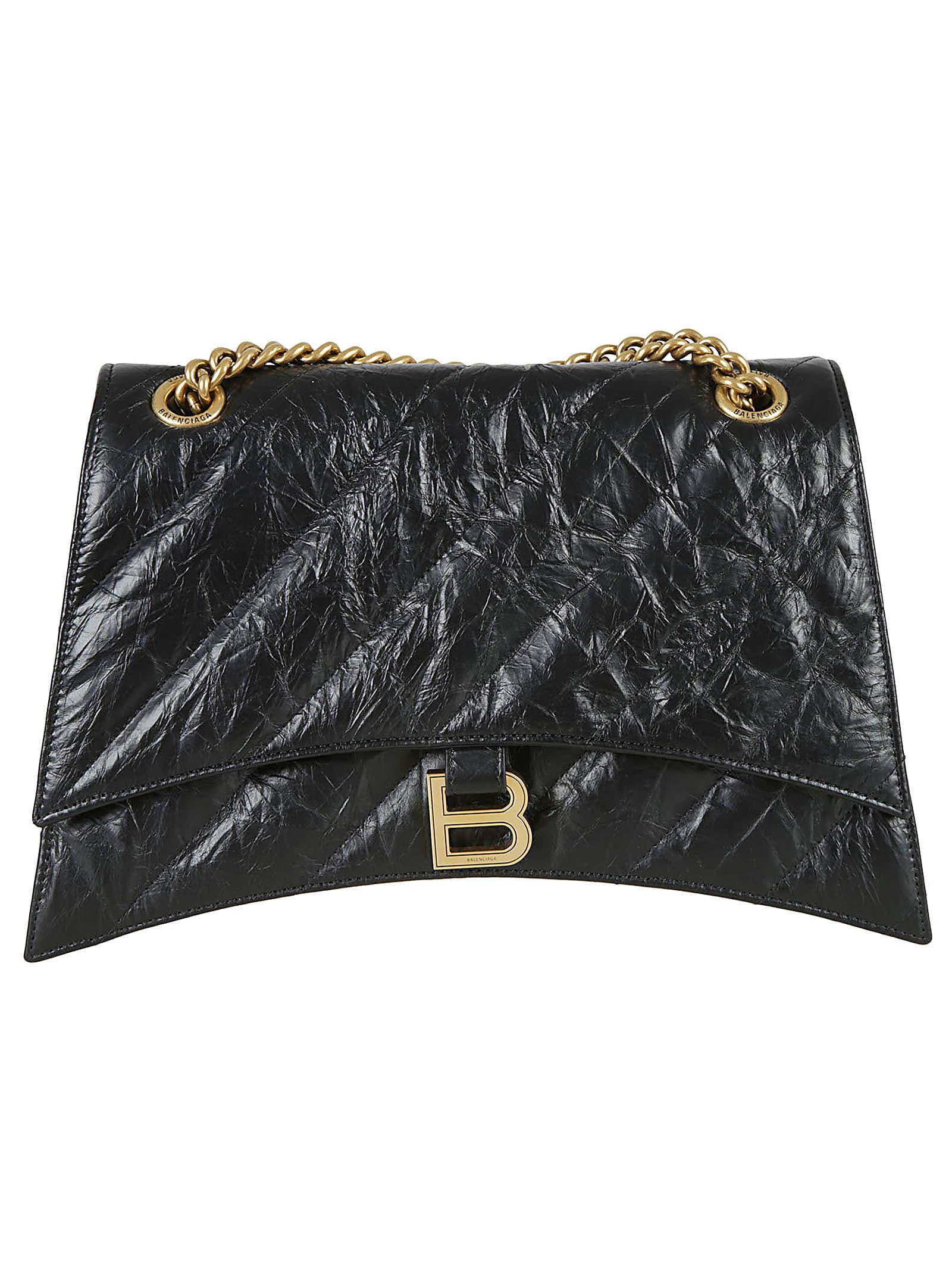balenciaga medium crush shoulder bag